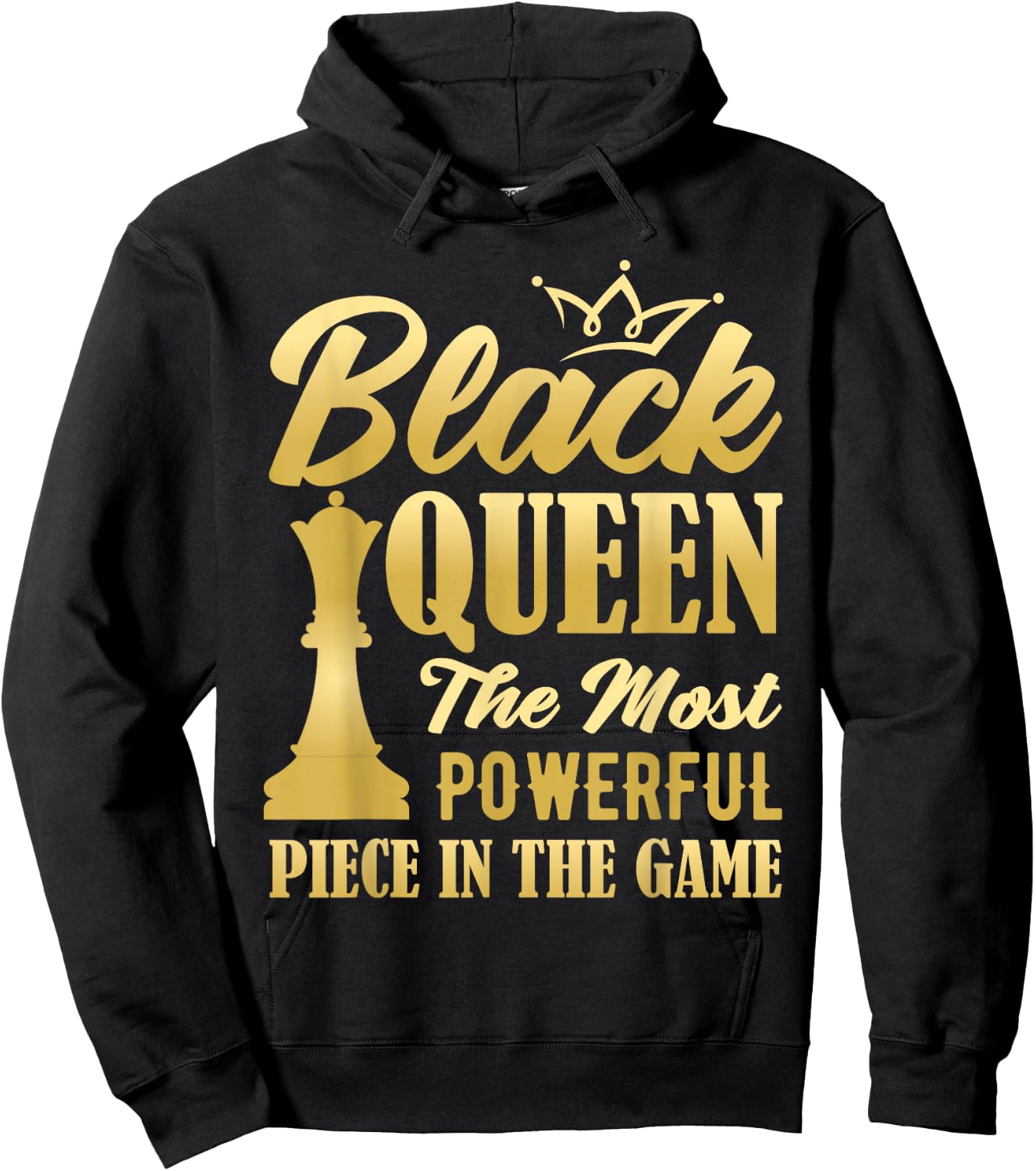 Black Queen The Most Powerful Piece in The Game Women Girl Small Hoodie - Hoodie | Black