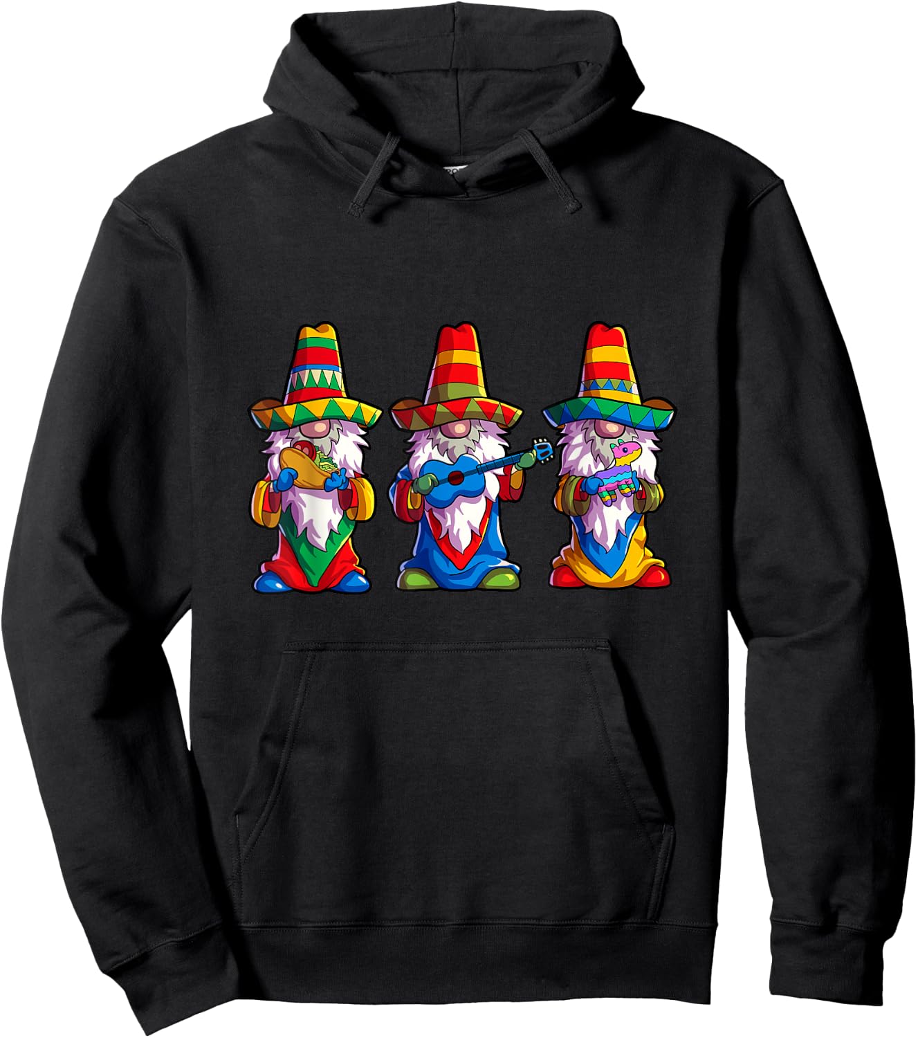 Cinco de Mayo Shirt Gnomes Women Mexican Taco Lover Hoodie - Hoodie | Black