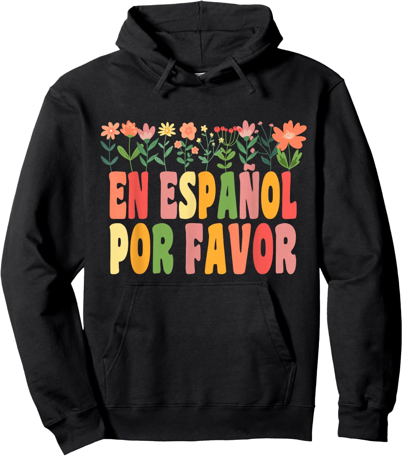 En Español Por Favor Spanish Teacher Funny Back To School Hoodie - Hoodie | Black