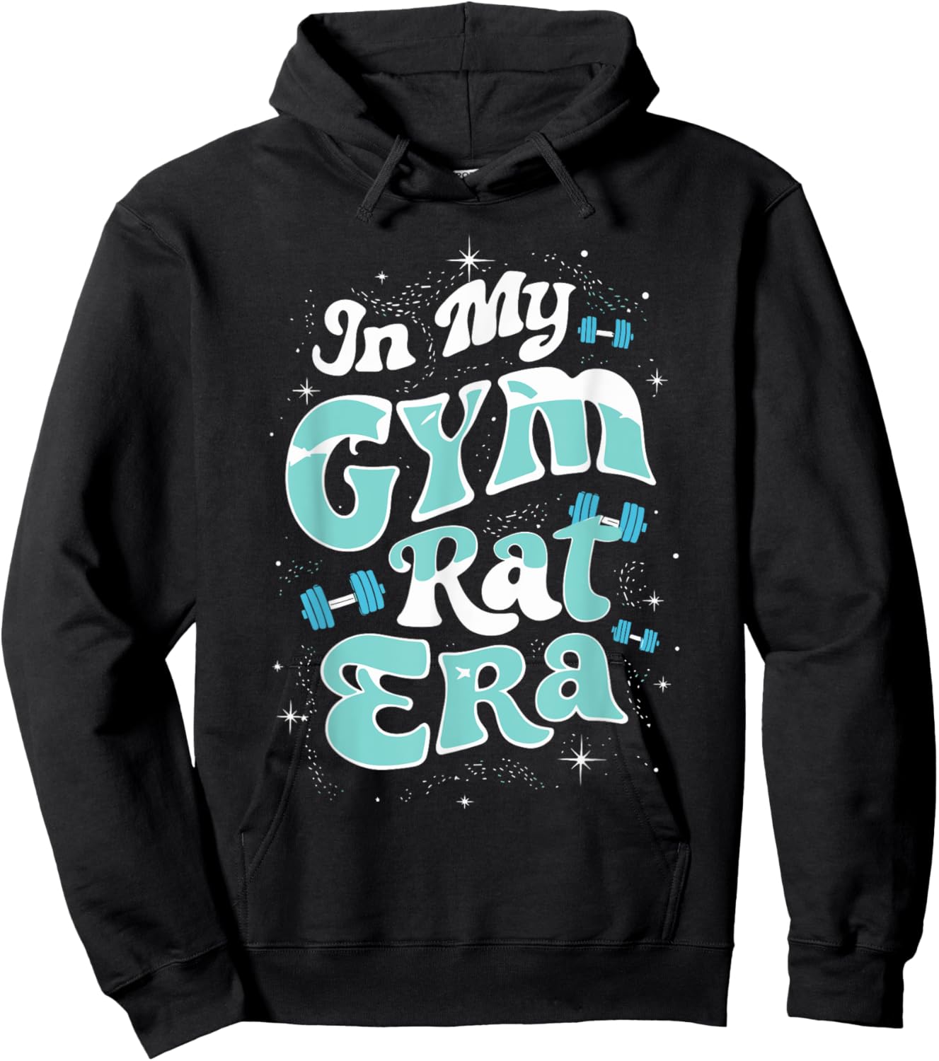 In My Gym Rat Era Groovy Fitness Bodybuilding Workout Hoodie - Hoodie | Black