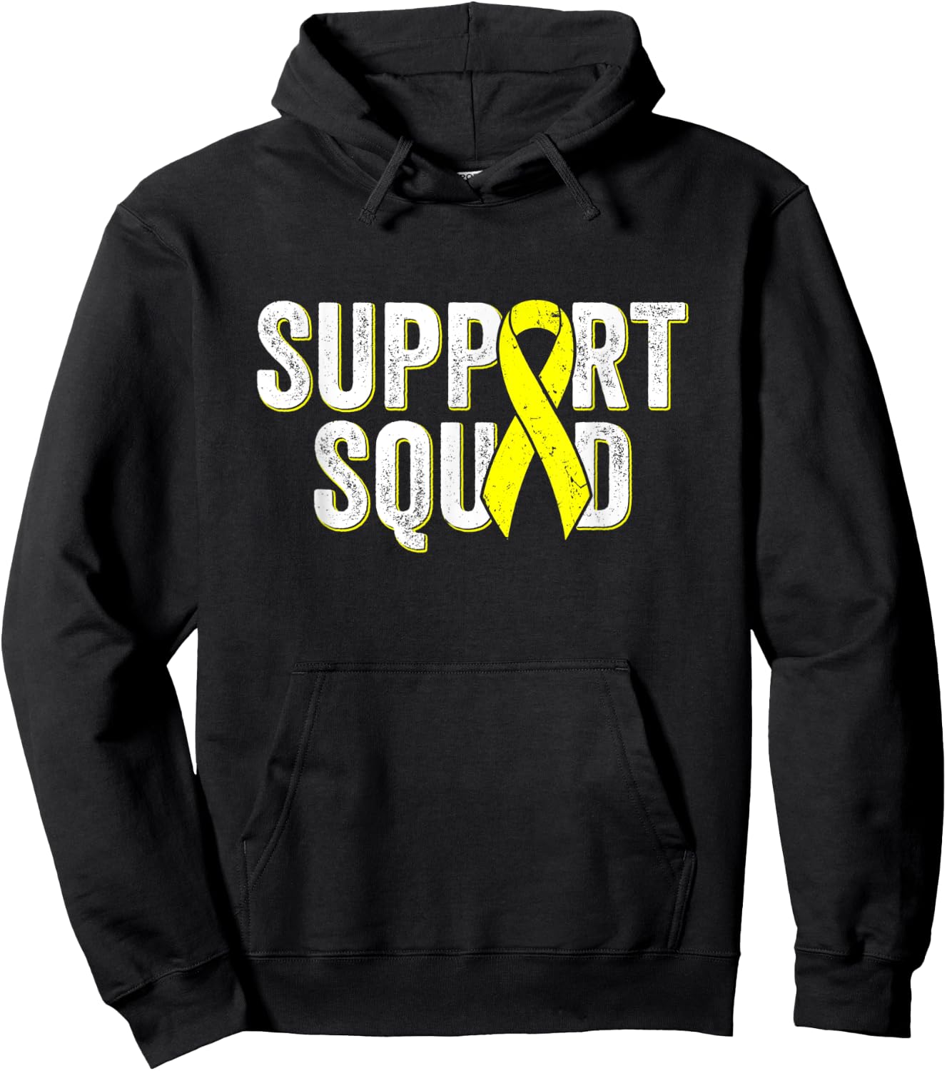 Endometriosis Awareness - Support Squad Endo Support Ribbon Hoodie - Hoodie | Black