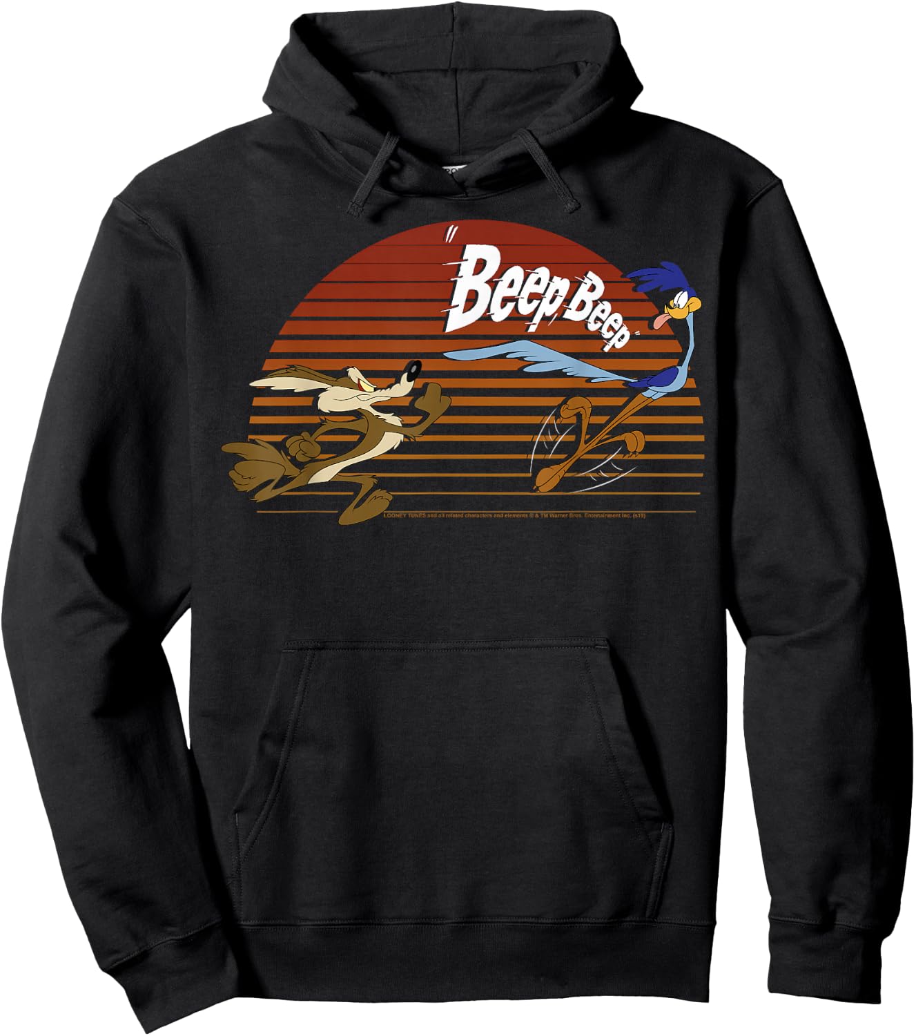 Looney Tunes Wile E. Coyote & Road Runner Beep Beep Chase Hoodie - Hoodie | Black
