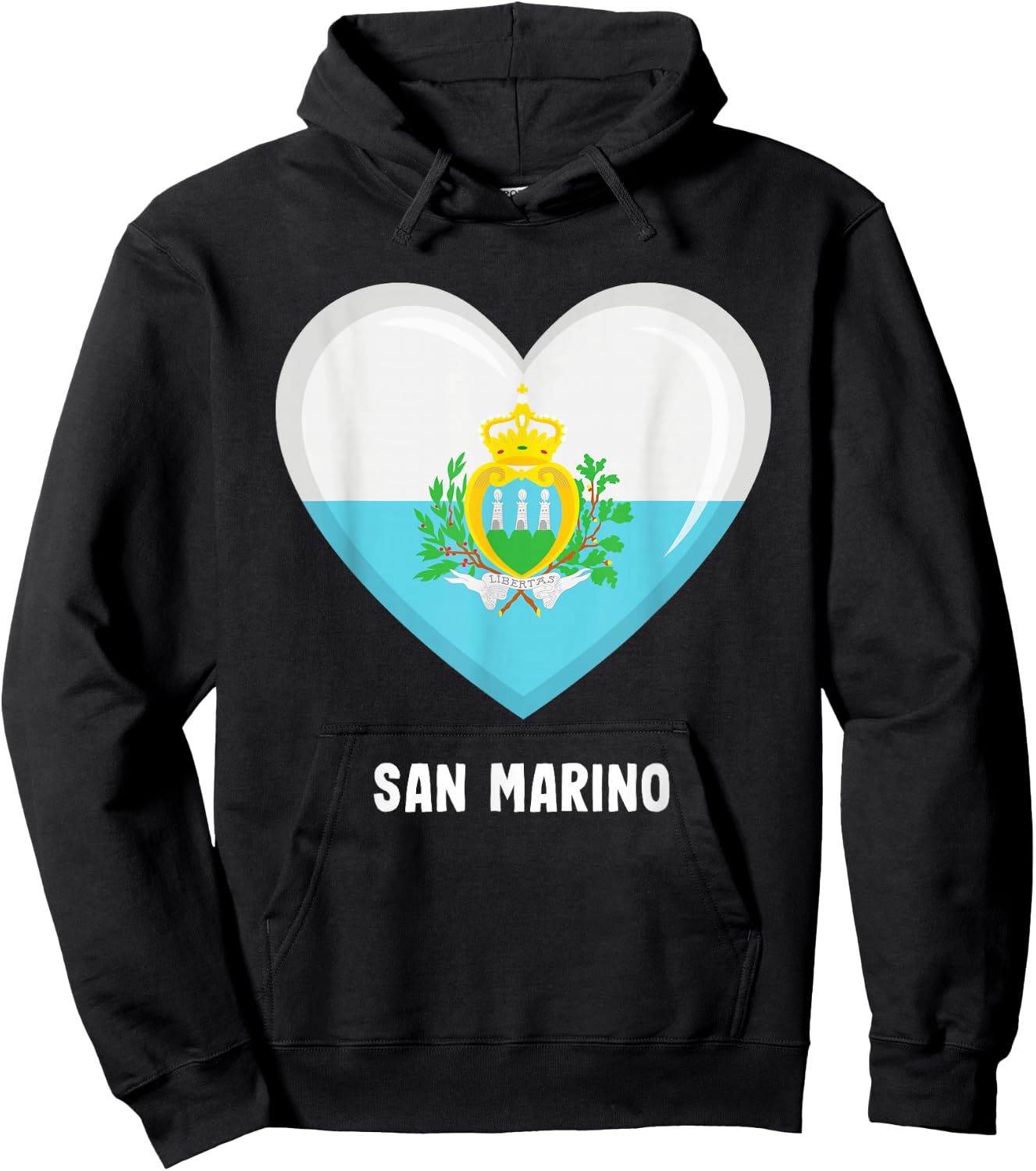San Marino Flag Jersey | San Marinese Hoodie - Hoodie | Black