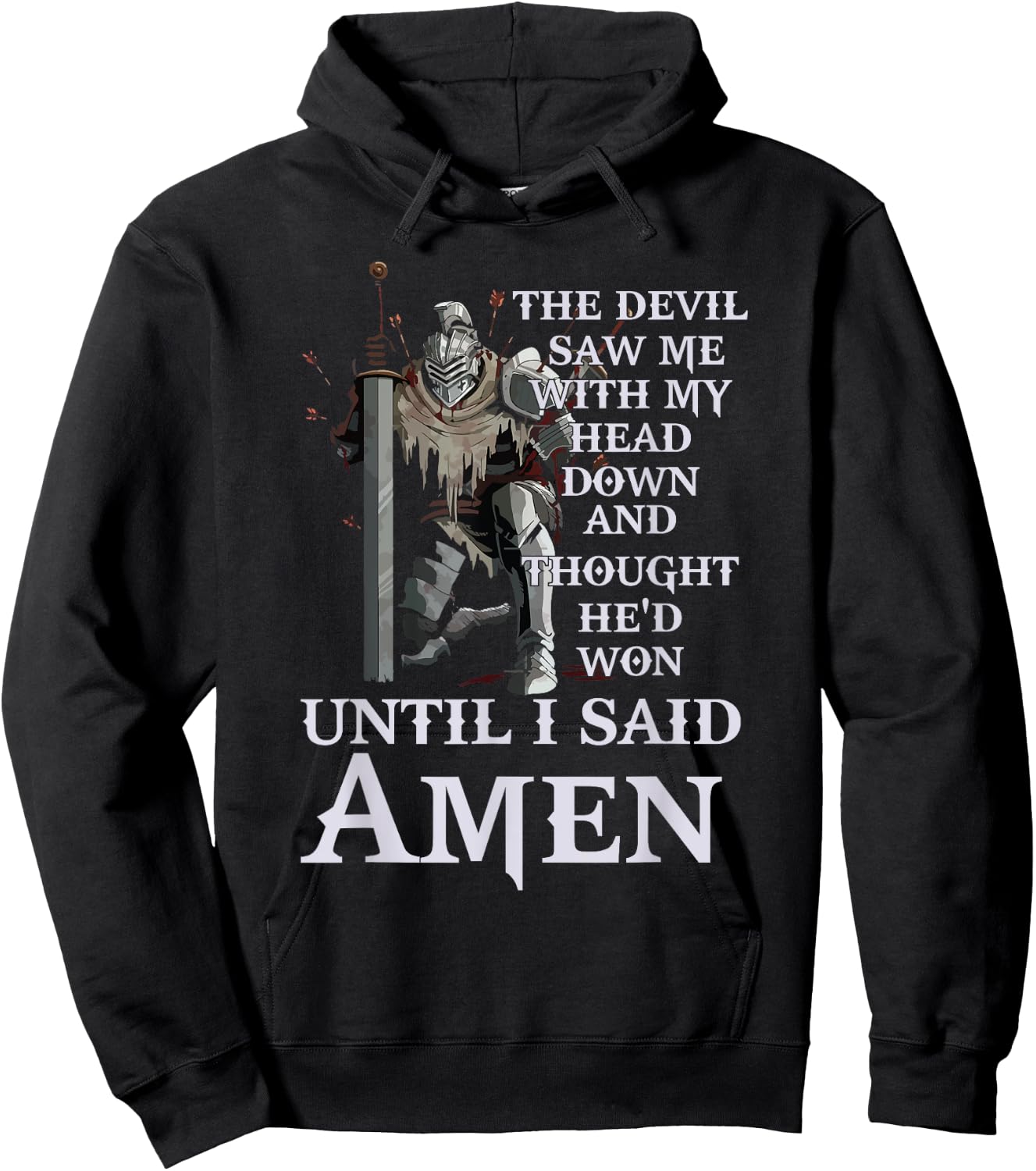 Until I Said Amen Christian for church friends Hoodie - Hoodie | Black