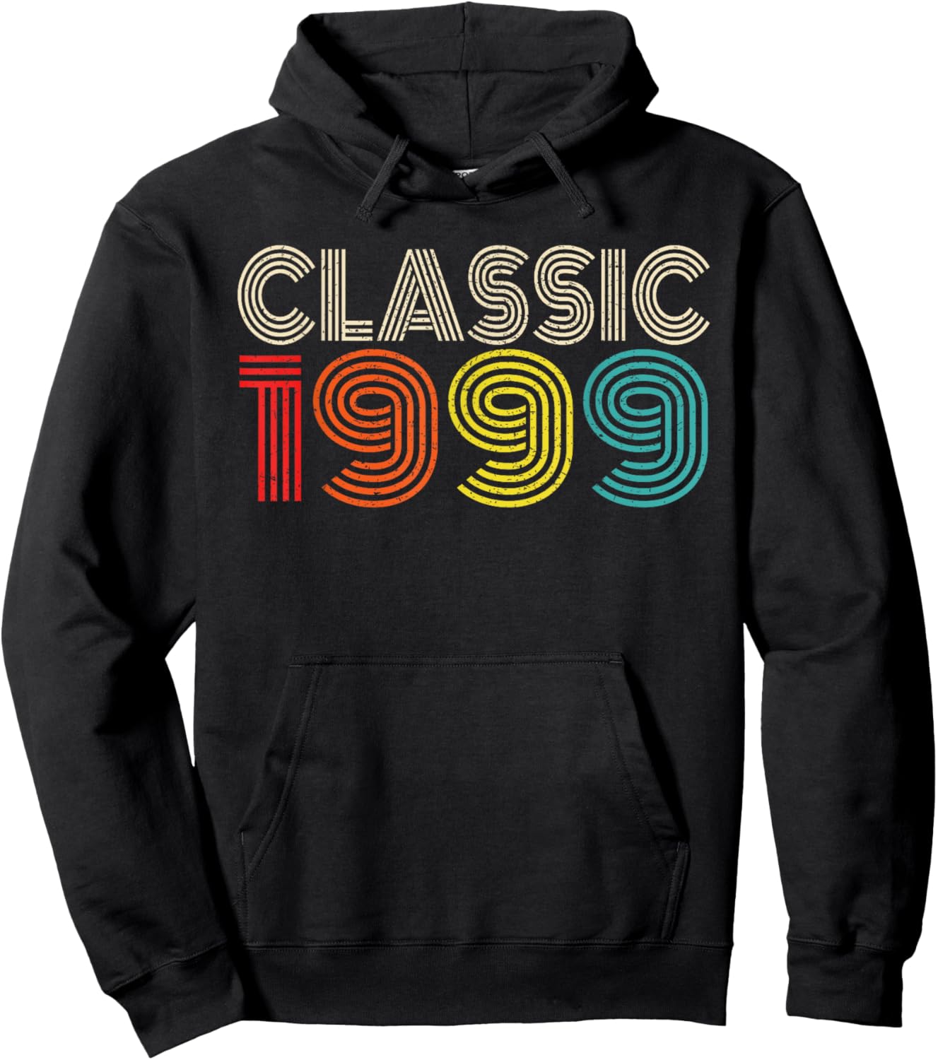 Classic 1999 Vintage 1999 Men Women Vintage Year Birthday Hoodie - Hoodie | Black