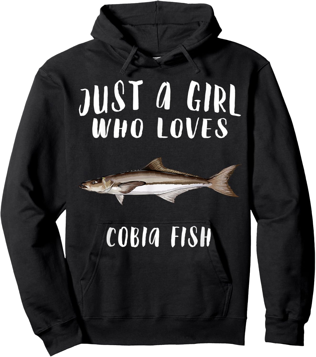 Just A Girl Who Loves Cobia Fish Lover Hoodie - Hoodie | Black