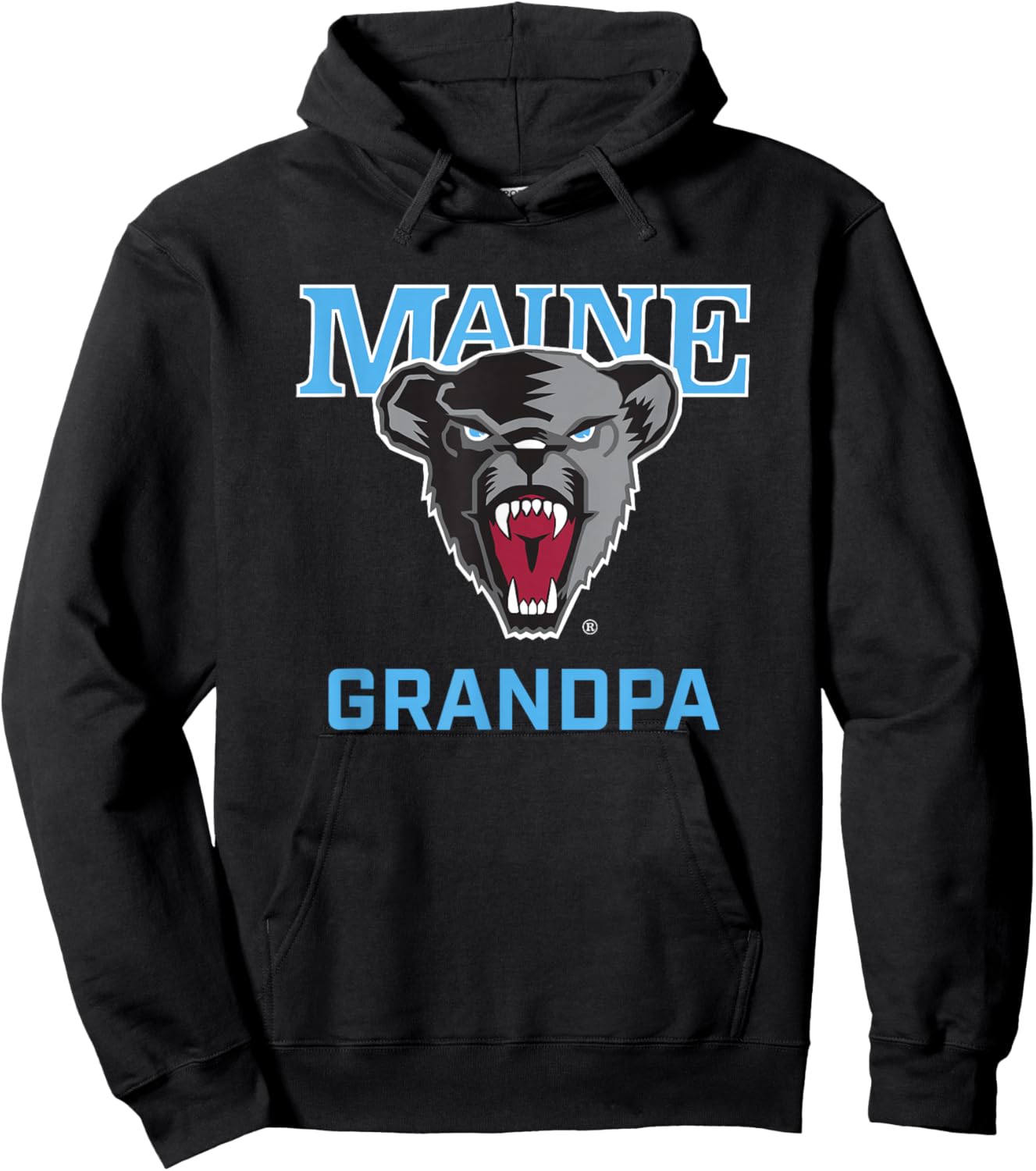 University of Maine Black Bears Arched Grandpa Hoodie - Hoodie | Black