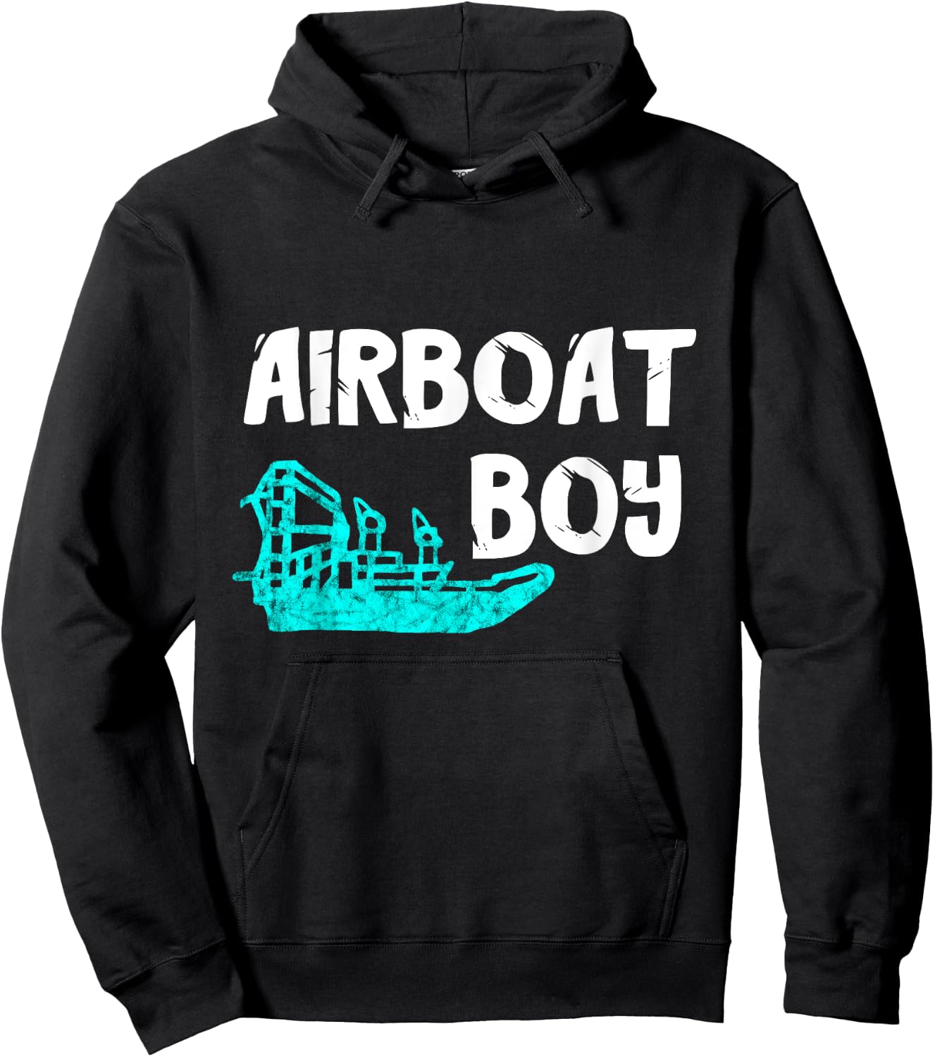 Airboat Boy Swamp Hydroplane Fanboat Propeller Airboating Hoodie - Hoodie | Black