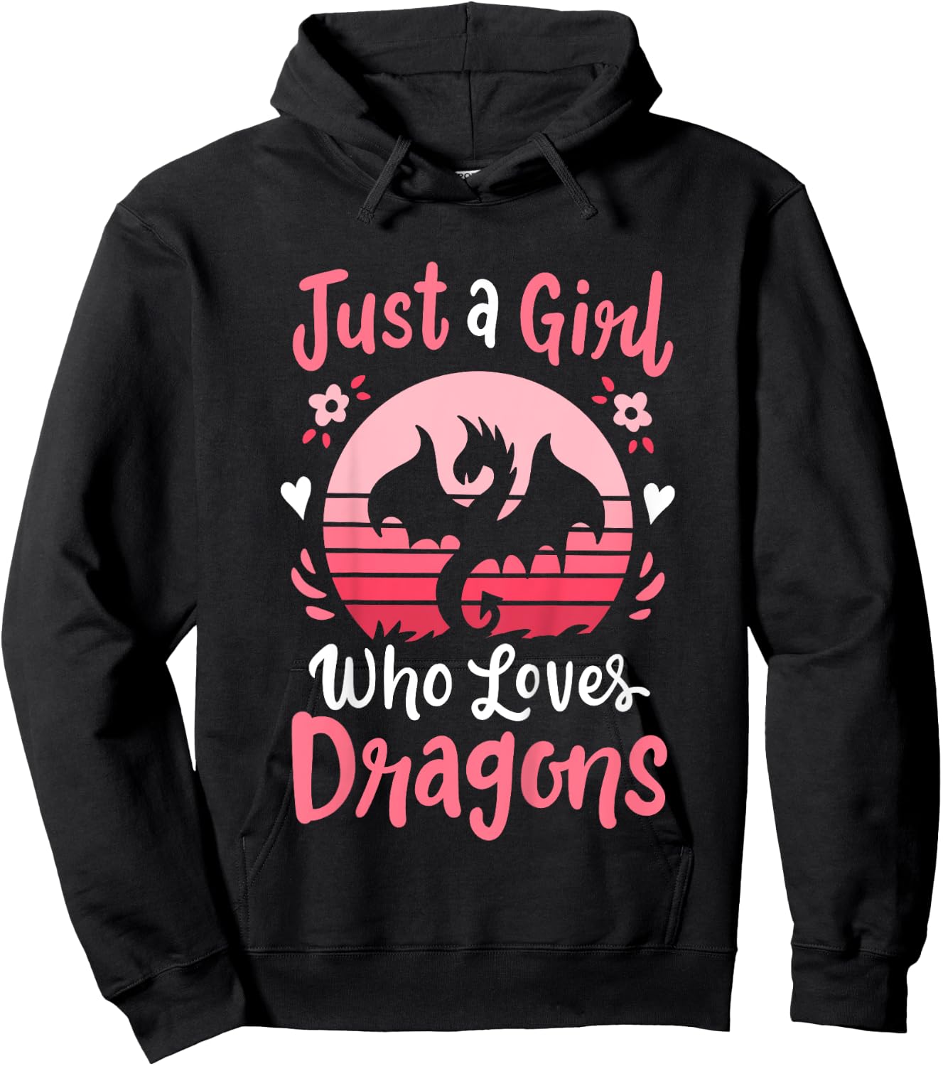 Dragon Just a Girl Who Loves Dragons Hoodie - Hoodie | Black