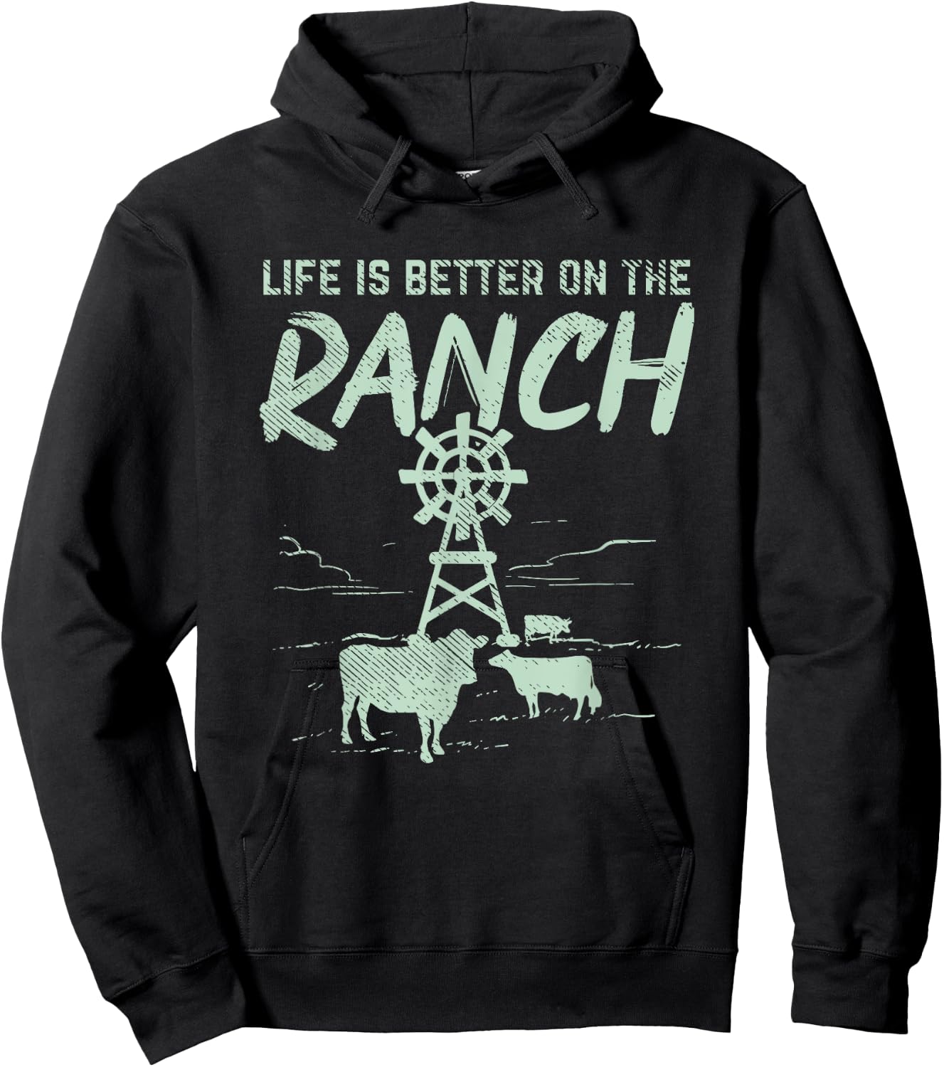 Life Is Better On The Ranch Hoodie - Hoodie | Black