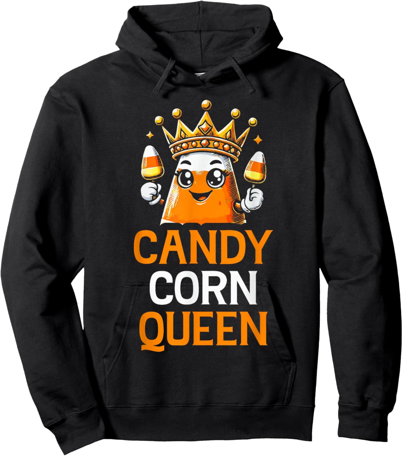 Candy Corn Queen Hoodie - Hoodie | Black