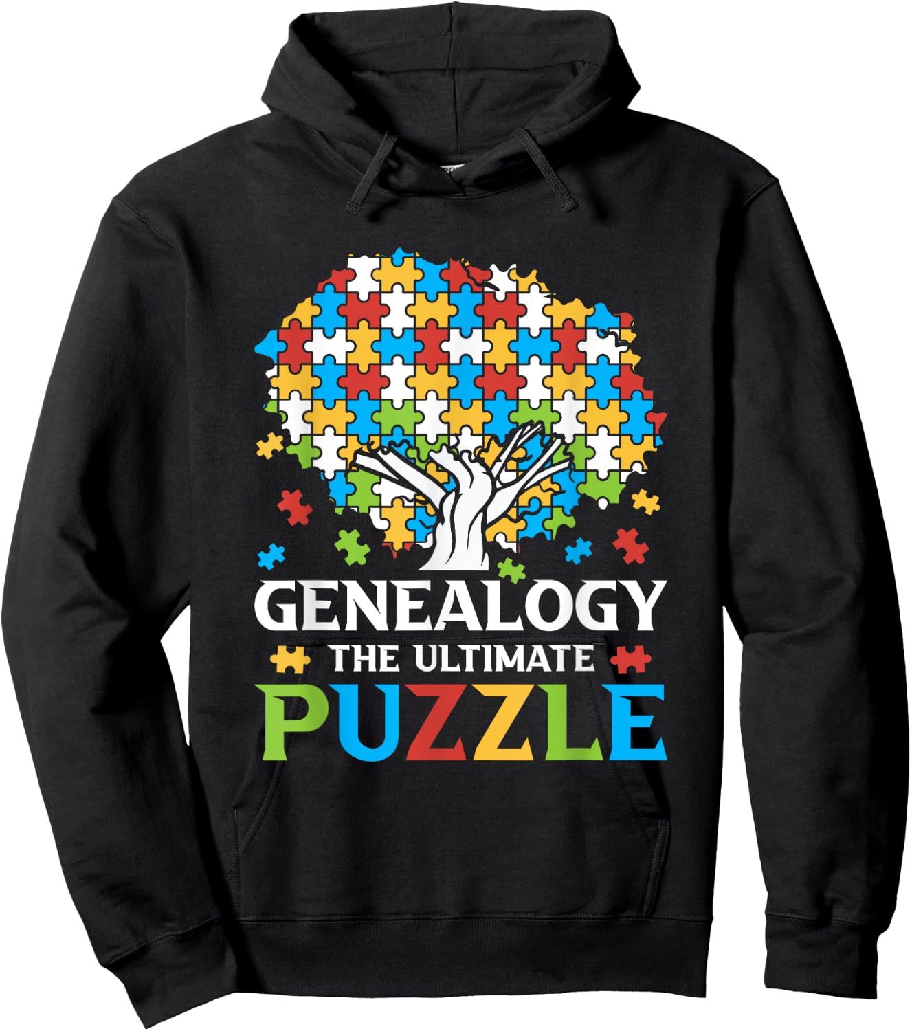 Genealogy The Ultimate Puzzle - Family History Ancestry Hoodie - Hoodie | Black