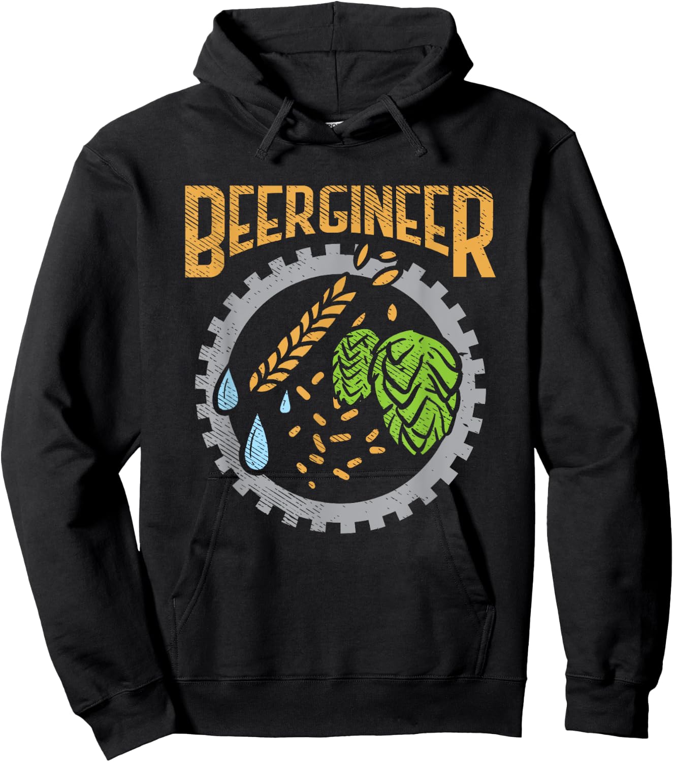 Beergineer Craft Beer Hops Homebrew Beer Brewing and Brewer Hoodie - Hoodie | Black