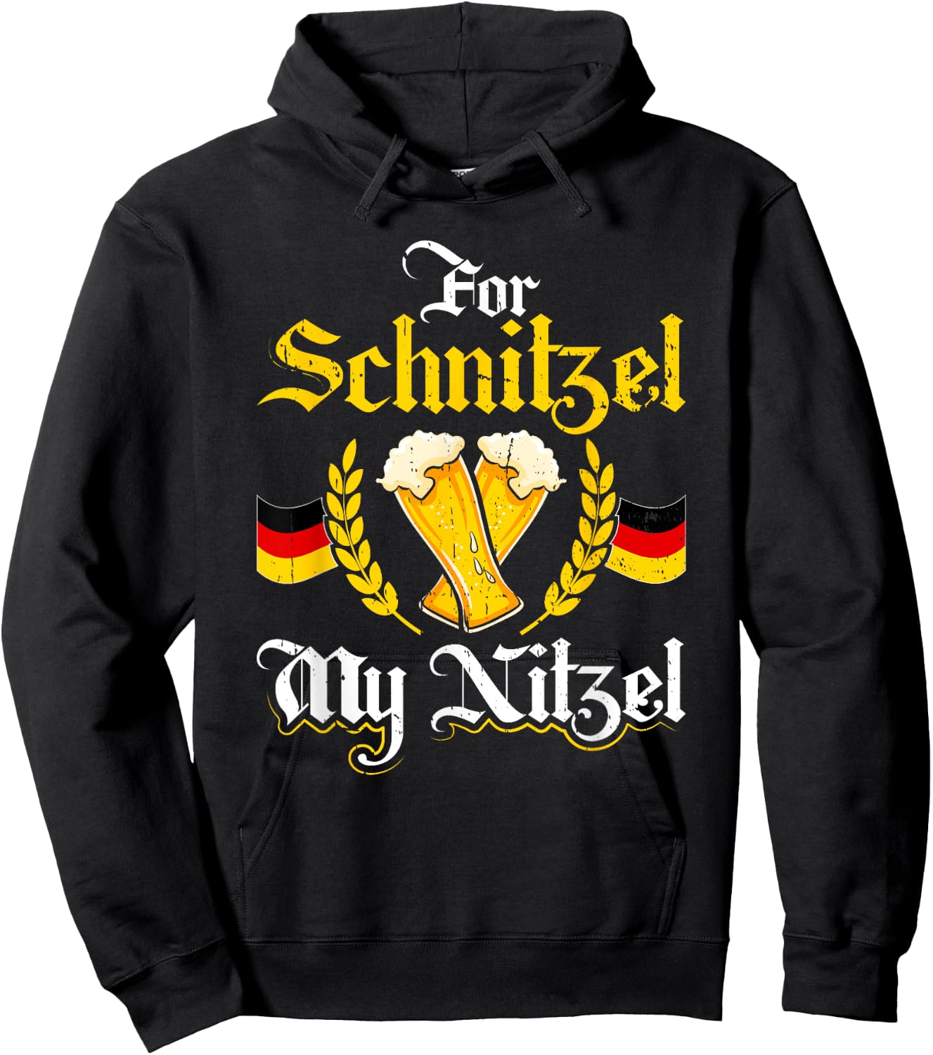 For Schnitzel My Nitzel Funny German Oktoberfest Costume Hoodie - Hoodie | Black