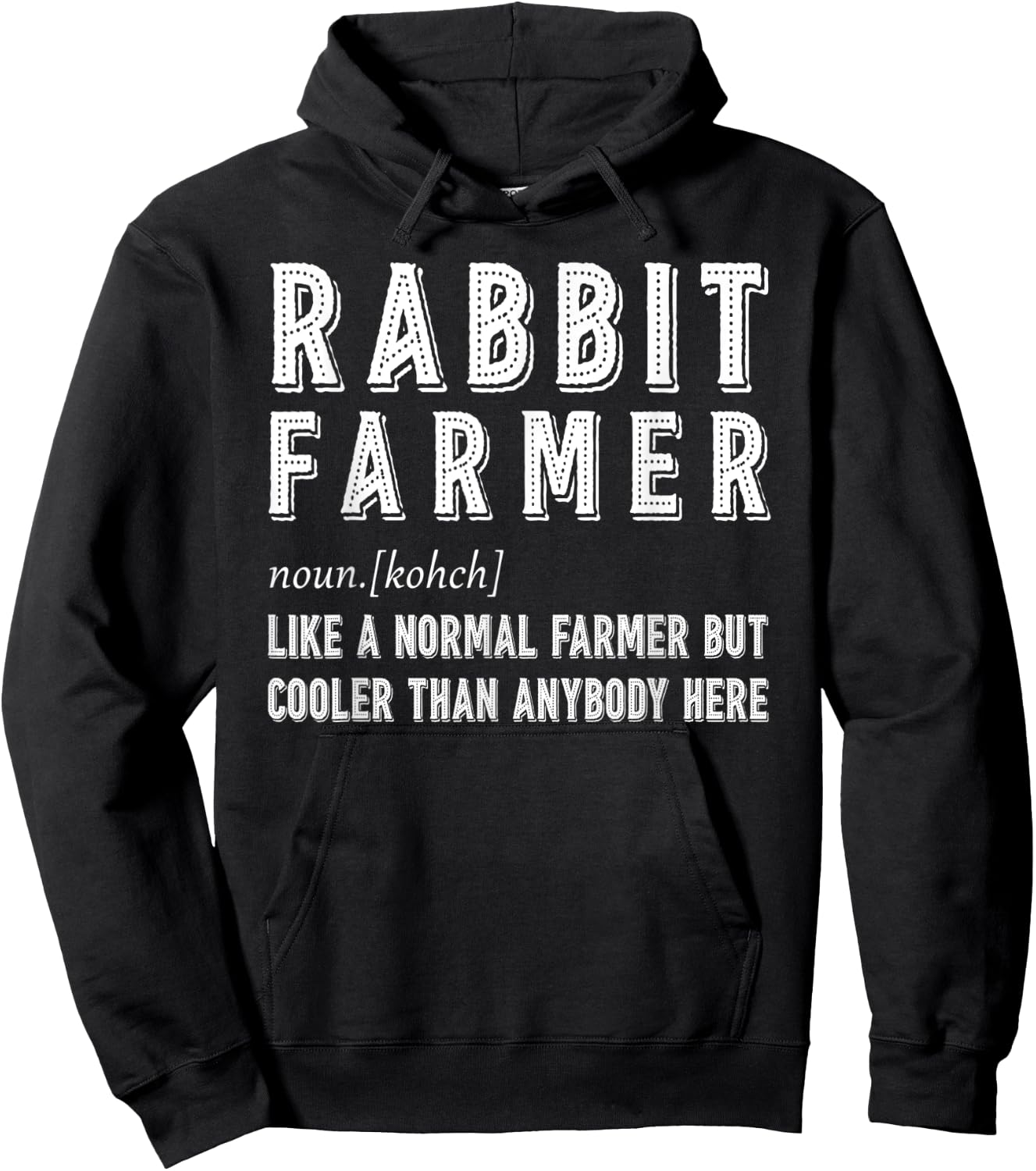 Rabbit Farmer Definition Gift Hoodie - Hoodie | Black