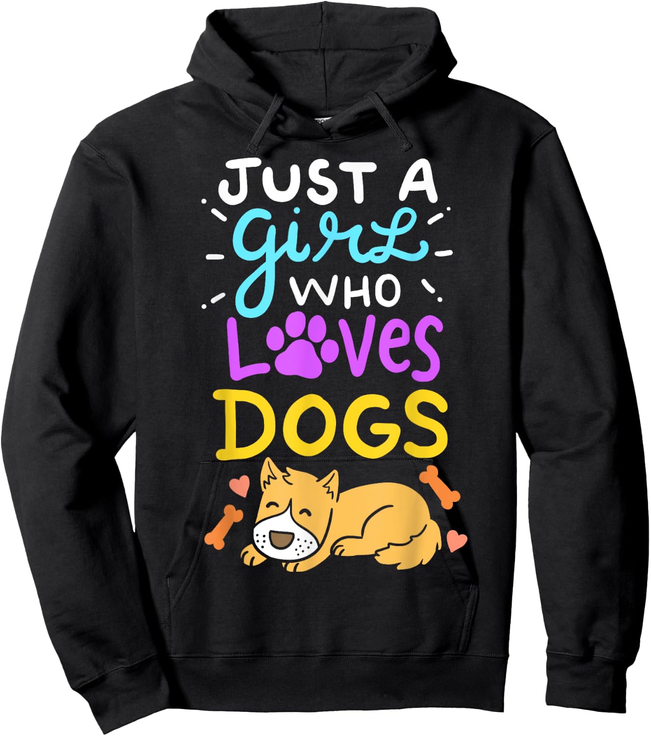 Just A Girl Who Loves Dogs Hoodie - Hoodie | Black