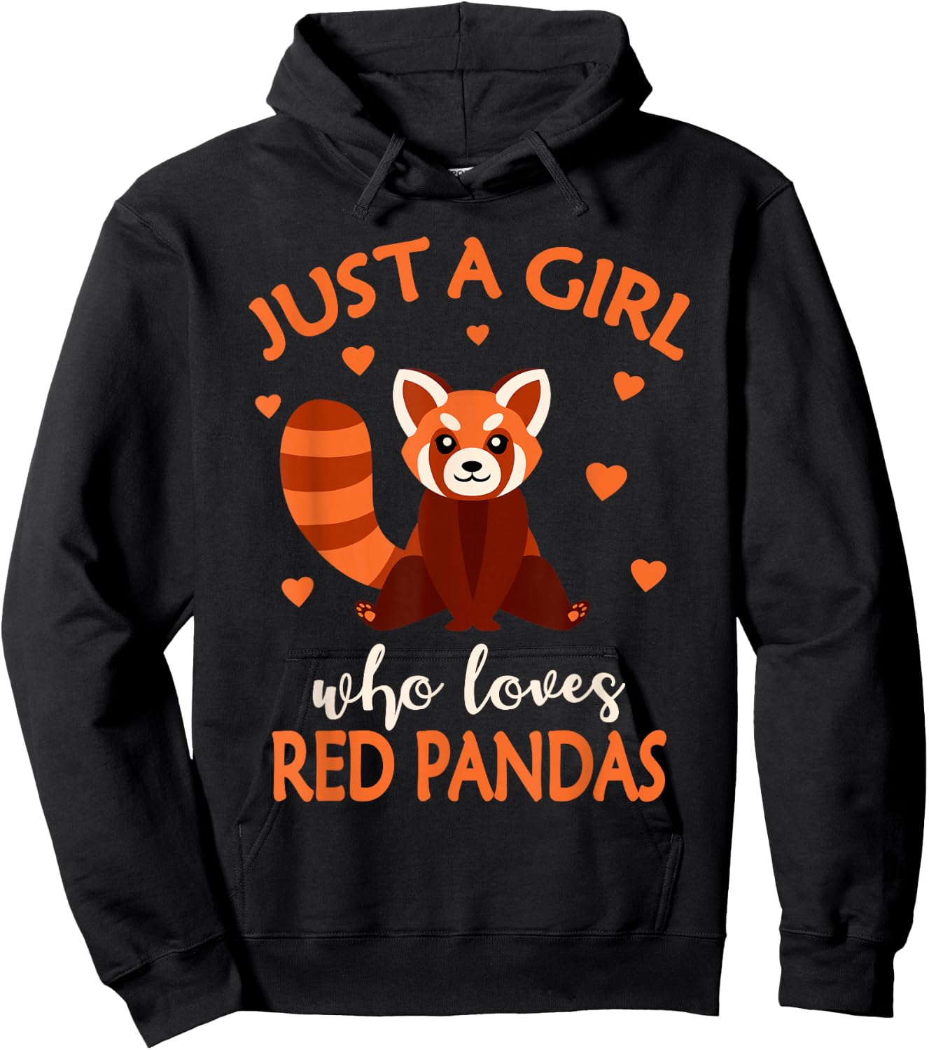 Just A Girl Who Loves Red Pandas Red Panda Girls Kids Hoodie - Hoodie | Black