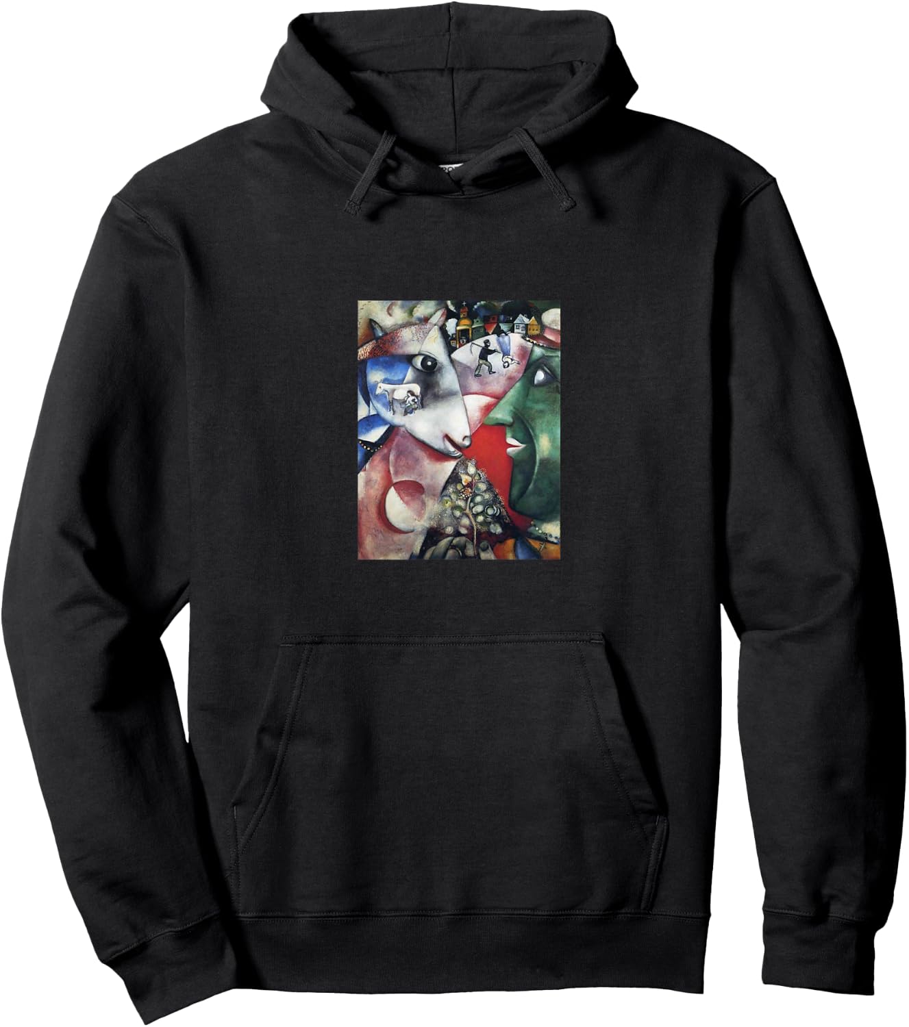 Me and the Village Marc Chagall | Horses Hoodie - Hoodie | Black