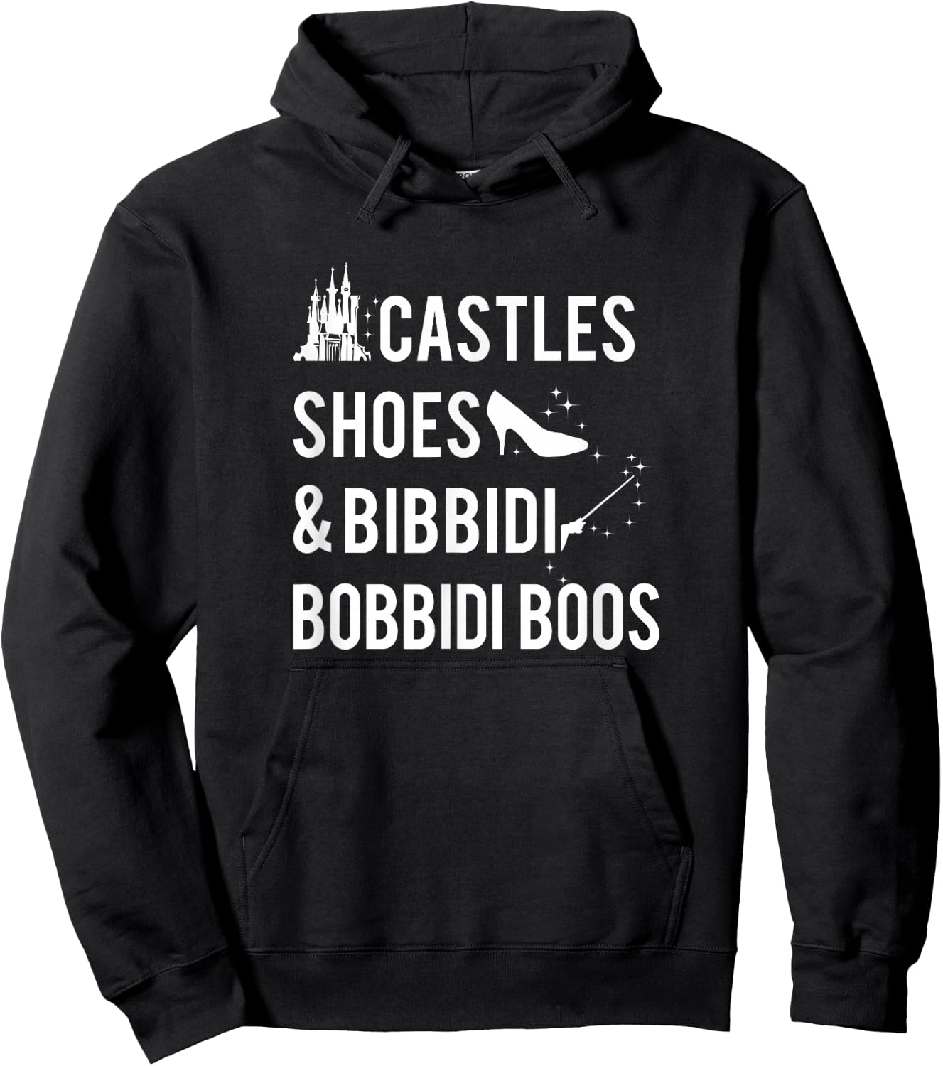 Disney Cinderella Castles Shoes & Bibbidi Bobbidi Boos Hoodie - Hoodie | Black