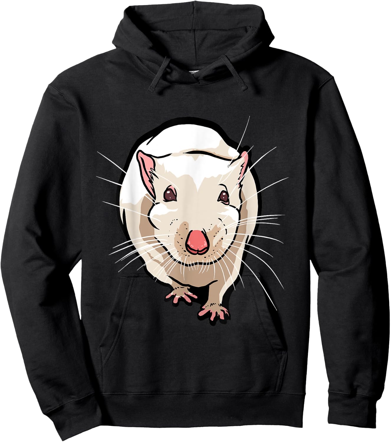 Funny Rat Face for Rats, Mouse & Rodent Lovers Hoodie - Hoodie | Black