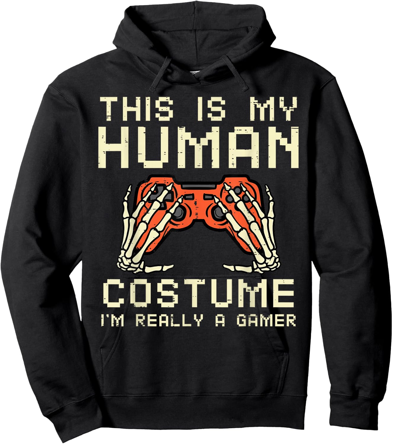 Halloween Human Costume Im A Gamer Costume Men Boys Kids Hoodie - Hoodie | Black