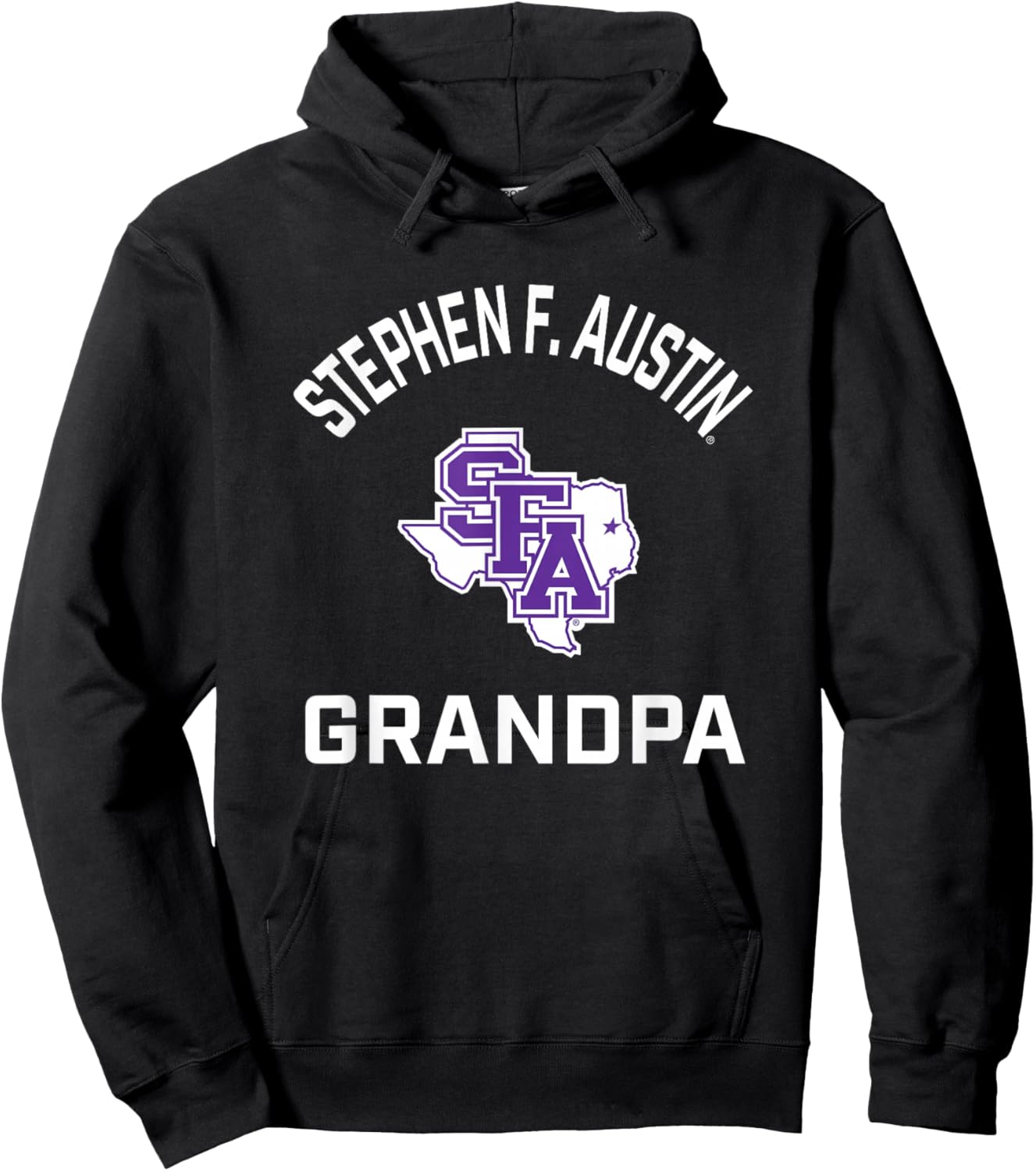 Stephen F. Austin State Lumberjacks Arched Grandpa Hoodie - Hoodie | Black
