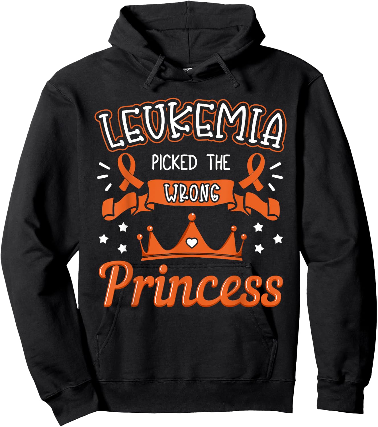 Leukemia Picked The Wrong Princess Cancer Awareness Women Hoodie - Hoodie | Black