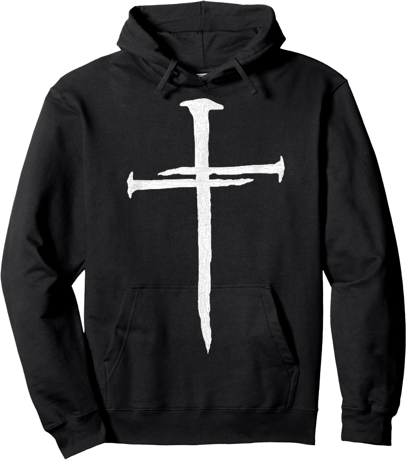 Christian Jesus Nail Cross Hoodie - Hoodie | Black