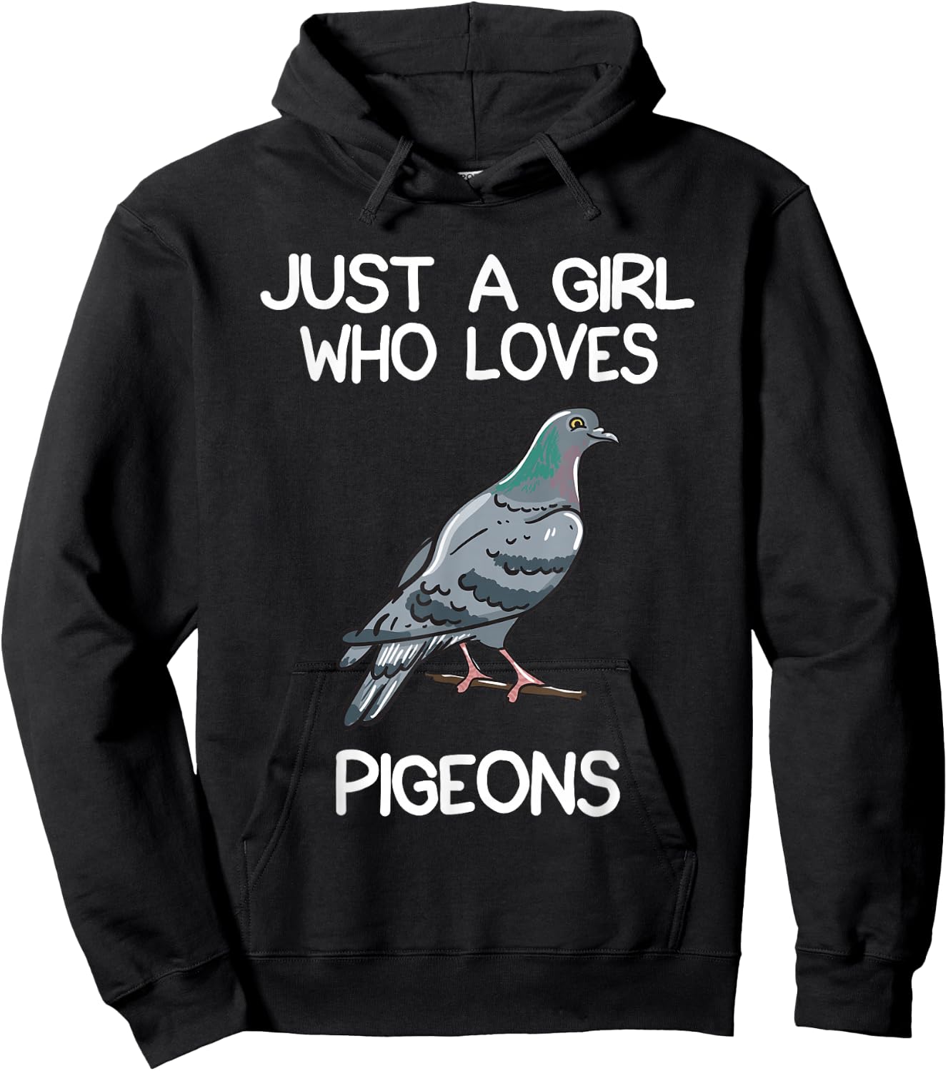 Just A Girl Who Loves Pigeons Owner Lover Gift Pigeon Love Hoodie - Hoodie | Black