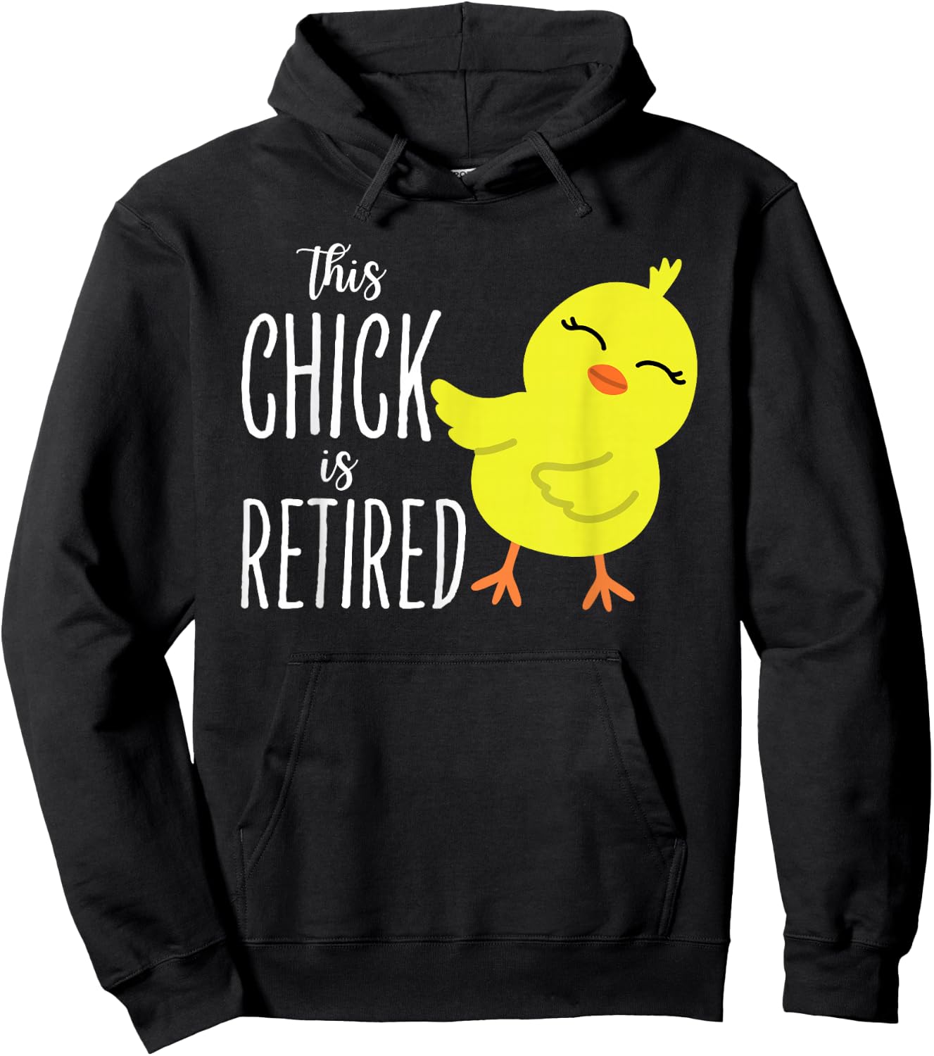 This Chick is retired Women Retirement Hoodie - Hoodie | Black