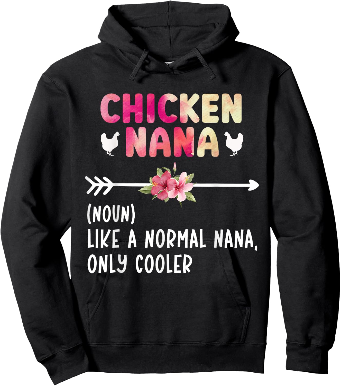 Chicken Nana Definition Chicken Owner Chicken Farmer Hoodie - Hoodie | Black
