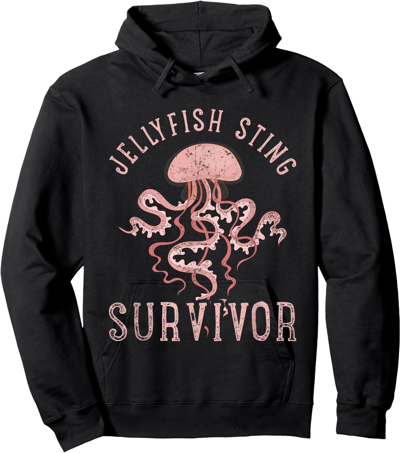 Funny Jellyfish Sting Survivor Sea Animal Gift Jellyfish Hoodie - Hoodie | Black