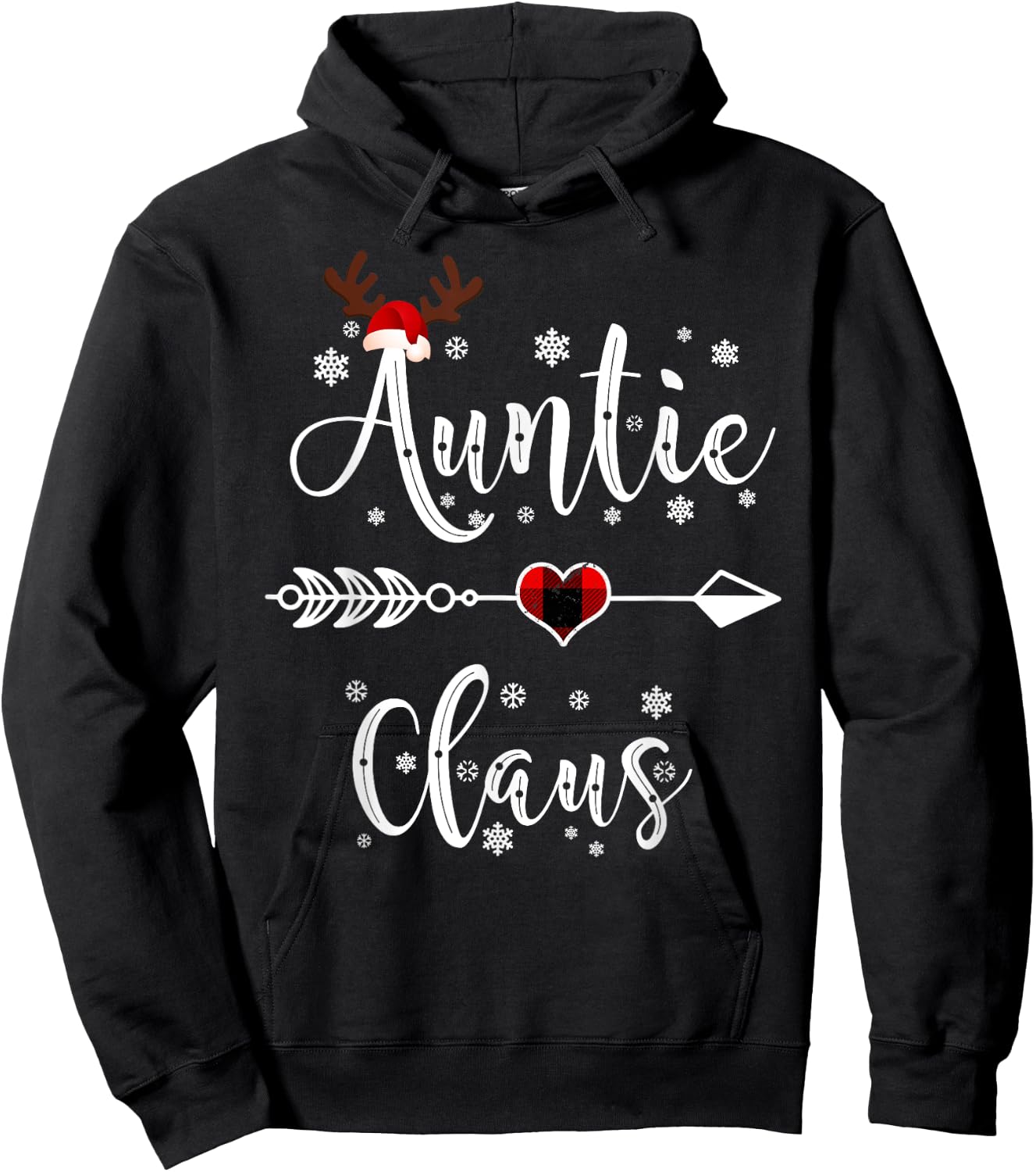 Christmas Auntie Claus Hoodie - Hoodie | Black