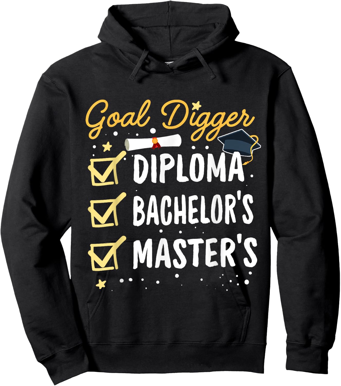 Masters Graduation Goal Digger Mastered It Class of 2024 Hoodie - Hoodie | Black
