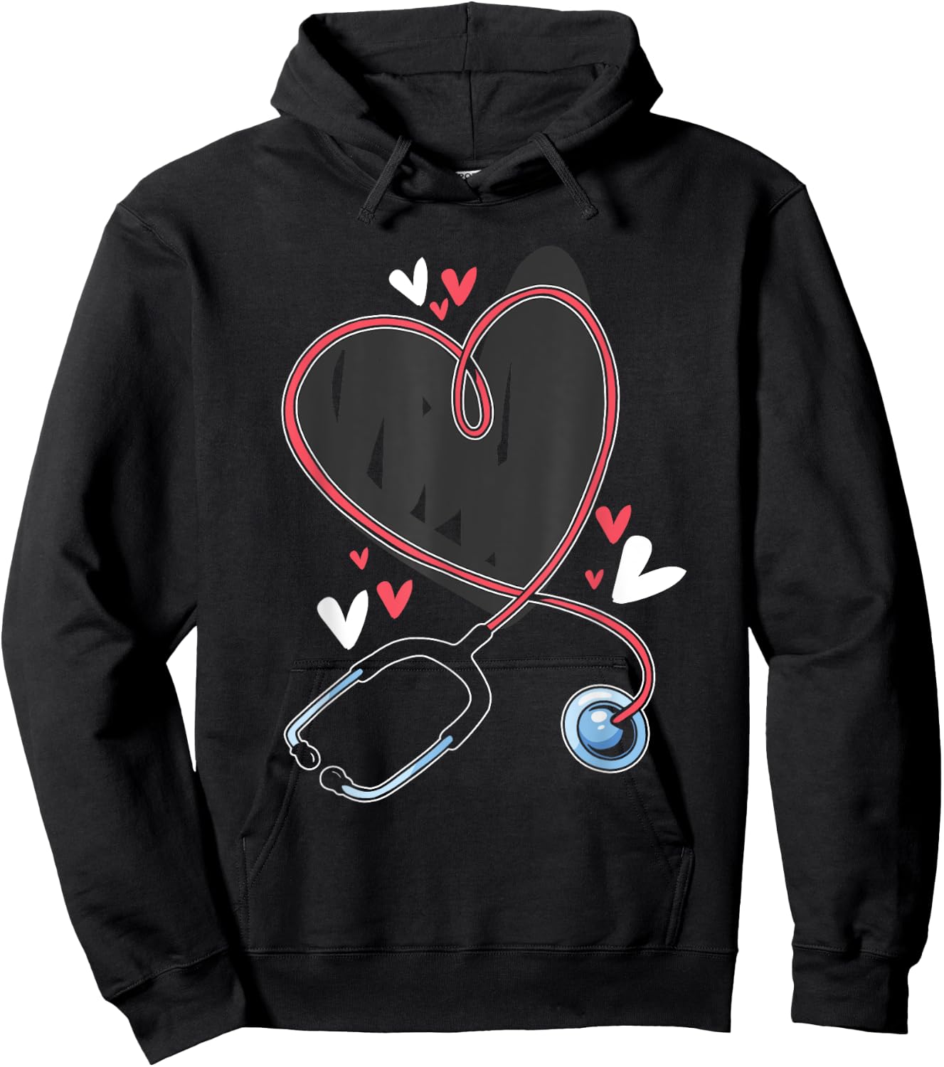 Heart Stethoscope Medical School Nursing Study Lover Nurse Hoodie - Hoodie | Black
