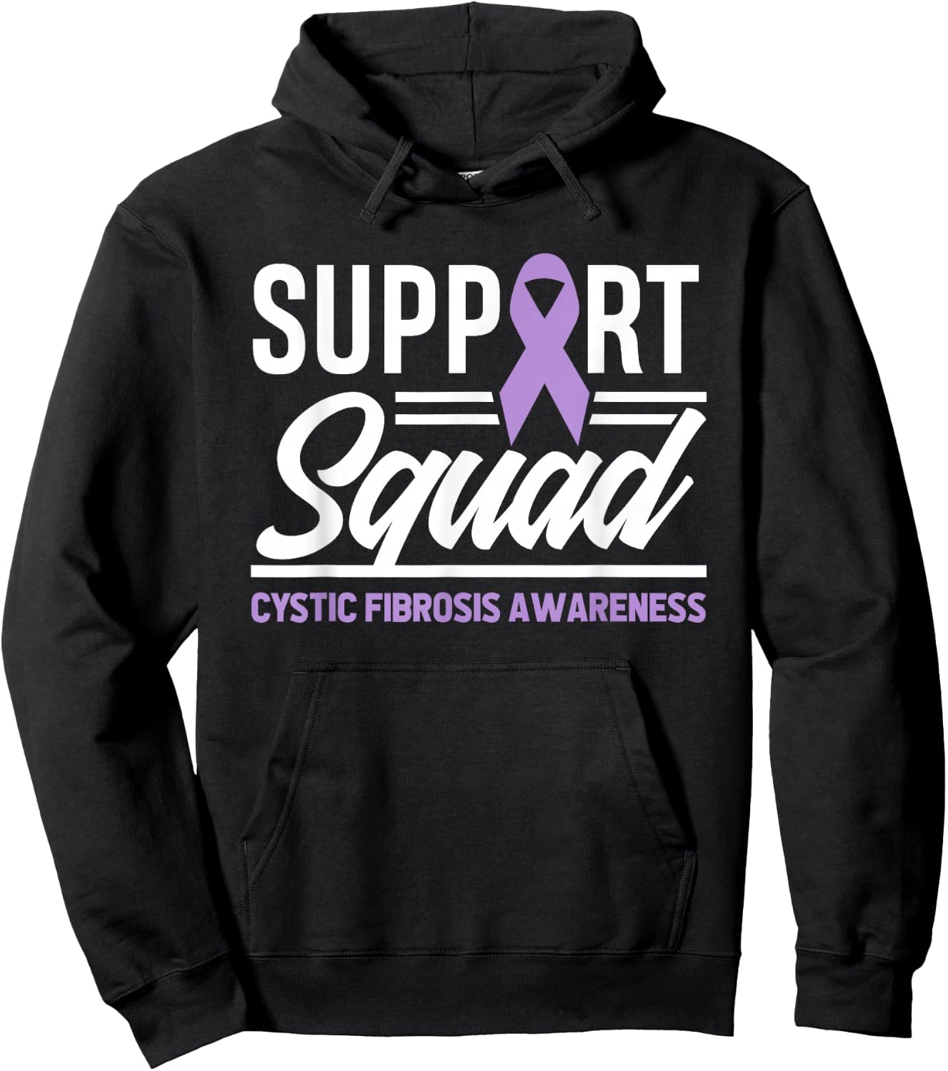 Cystic Fibrosis Support Squad Cystic Fibrosis Awareness Hoodie - Hoodie | Black