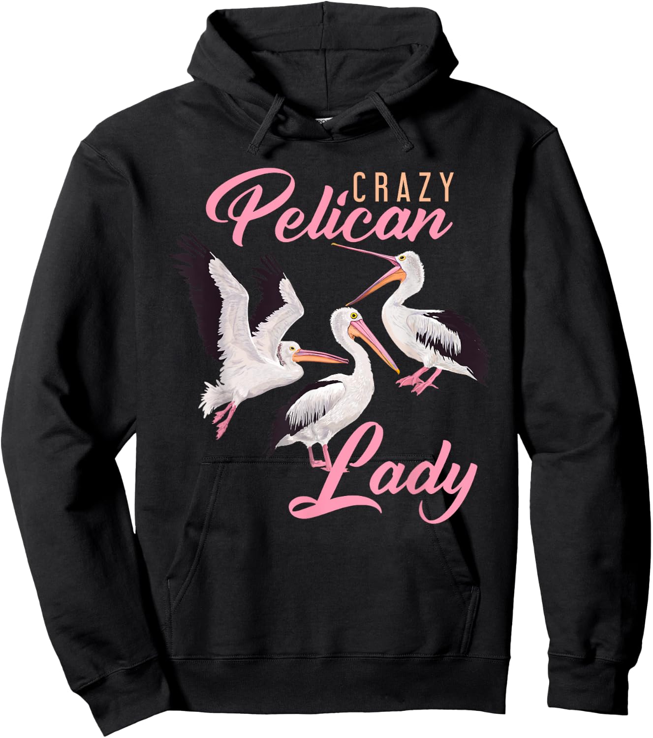 Pelican Lady Ornithologist Women Gift Pelican Hoodie - Hoodie | Black