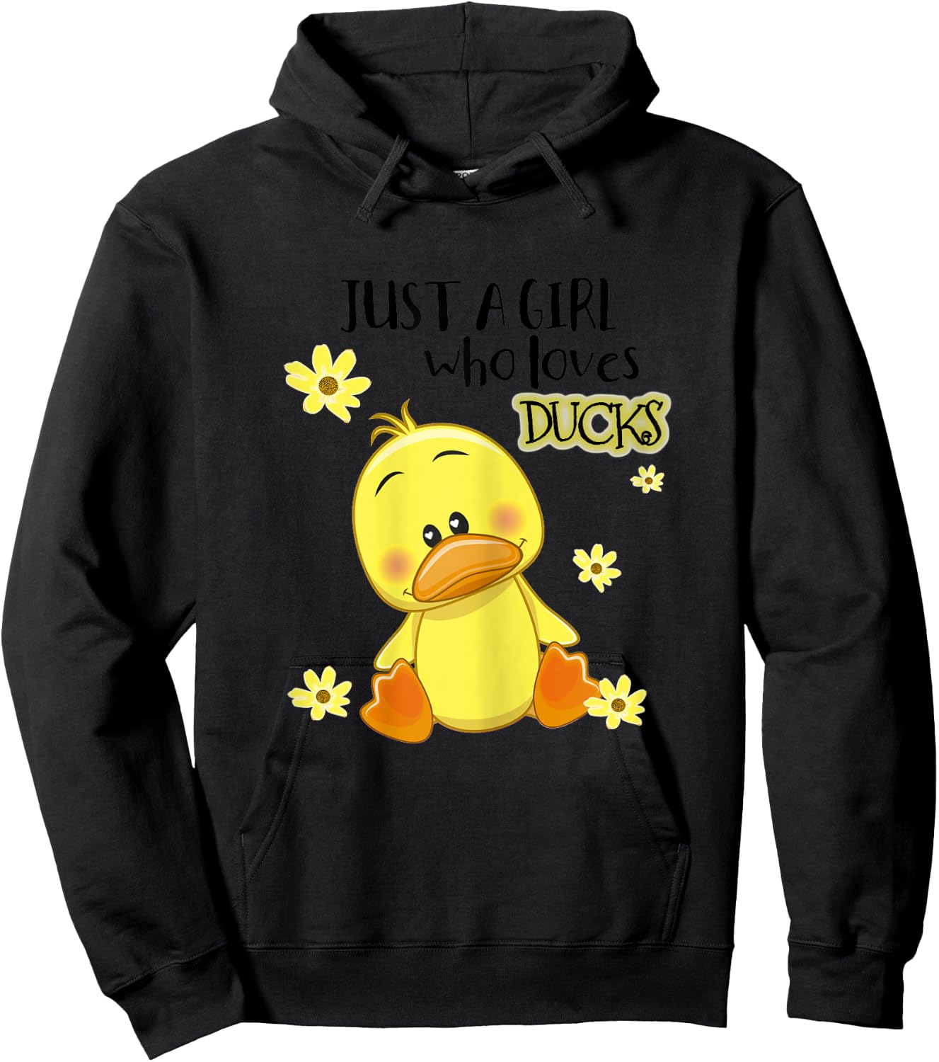 Just a Girl Who Loves Ducks Hoodie - Hoodie | Black