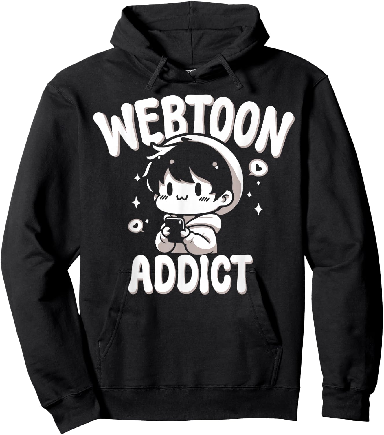 Webtoon Addict Funny Anime Fan Gift Hoodie - Hoodie | Black