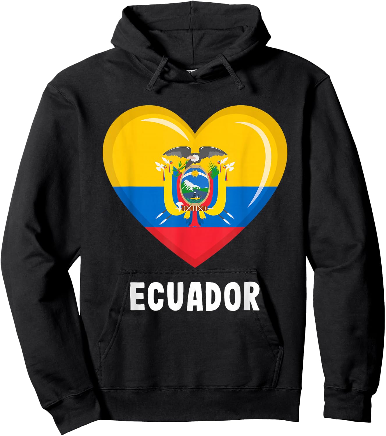 Ecuador Flag Jersey | Ecuadorian Hoodie - Hoodie | Black