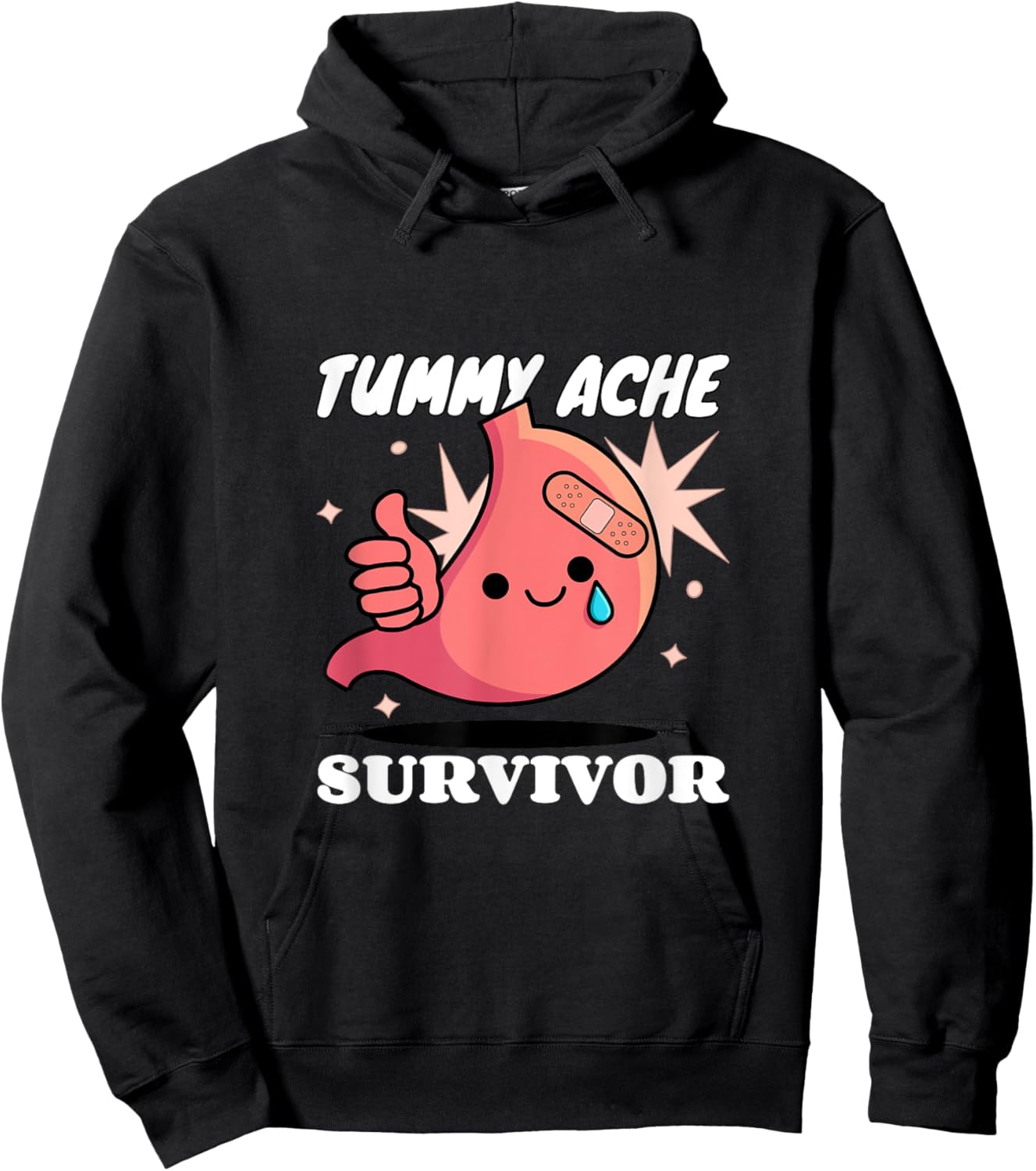 Tummy Ache Survivor Hoodie - Hoodie | Black