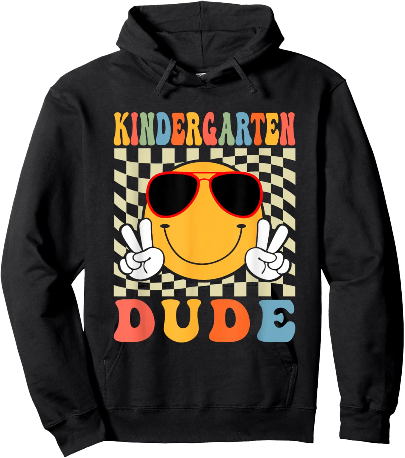 1st Day First Day of Kindergarten Dude Back To School Boys Hoodie - Hoodie | Black