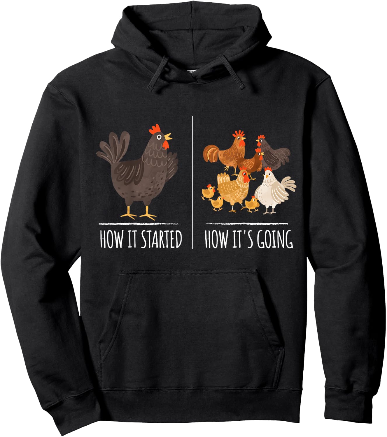 Chicken Meme Shirt Farm Hen Pun Apparel for Chicken Lovers Hoodie - Hoodie | Black