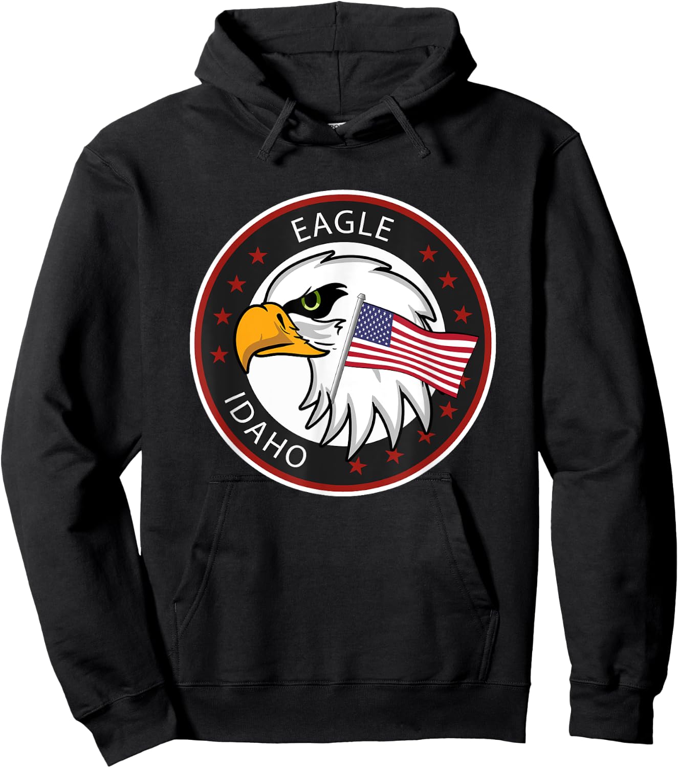 Eagle Idaho ID Hoodie - Hoodie | Black
