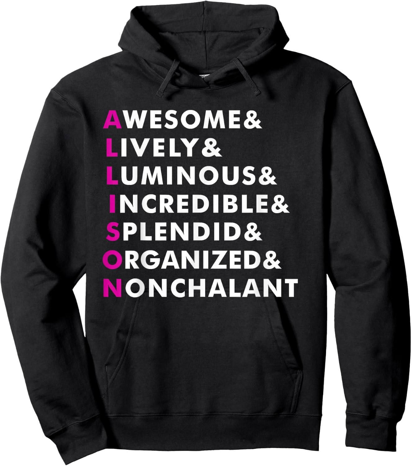 Allison Name Shirt Personalized Gift Hoodie - Hoodie | Black