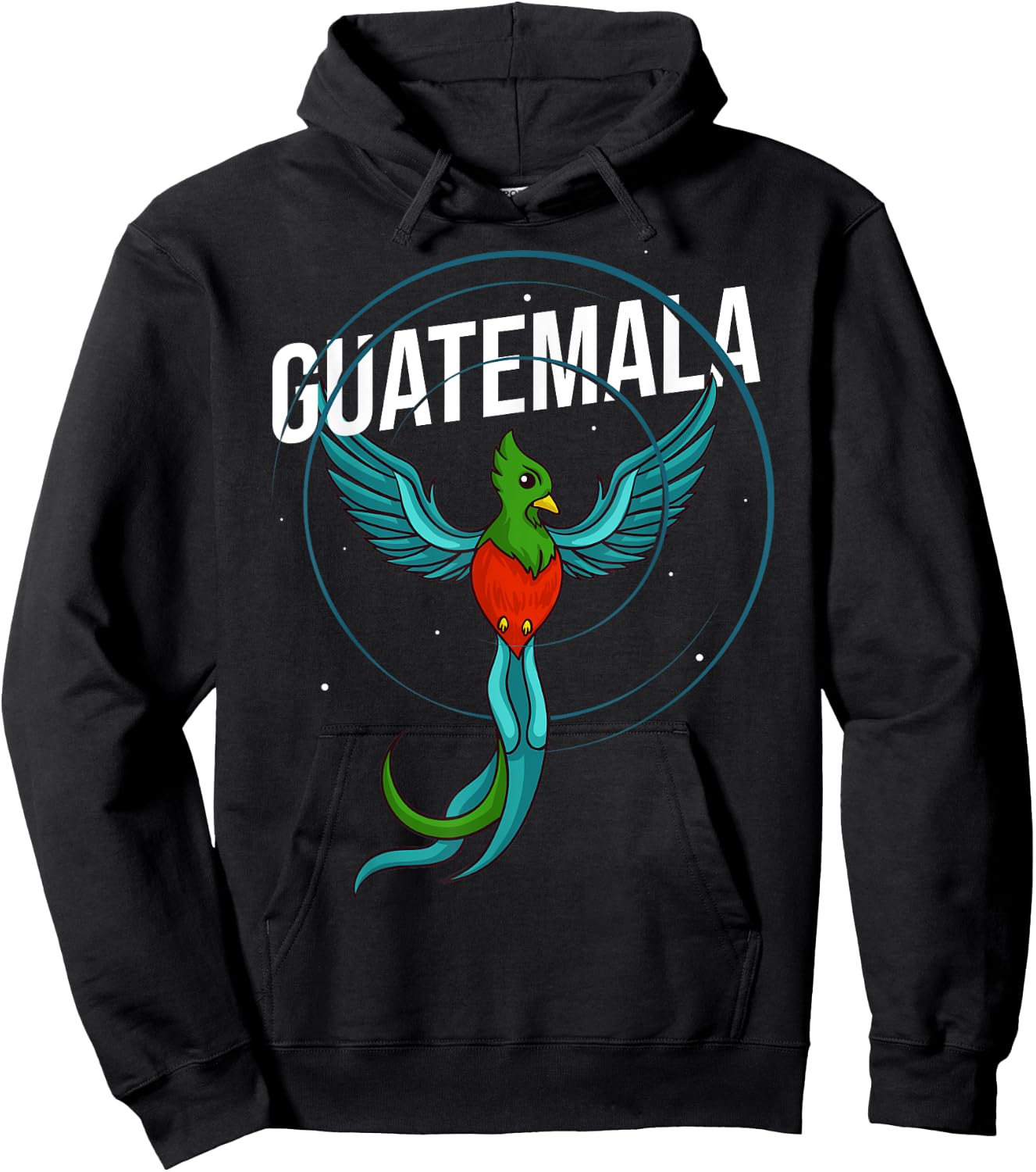 Quetzal Bird Guatemala Feathers Animal Hoodie - Hoodie | Black
