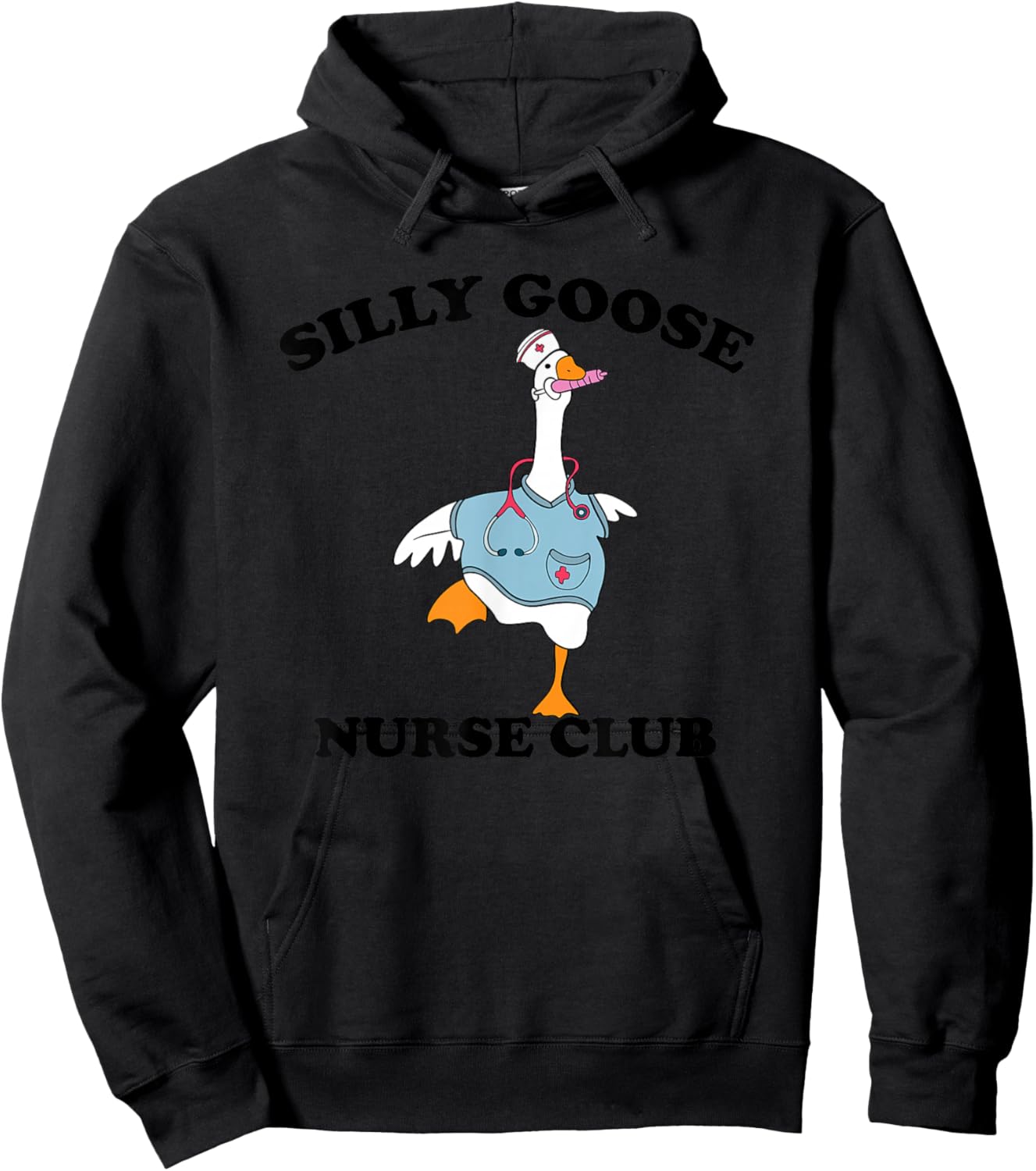 Funny Silly Goose Nurse Club School Nurse Student Graduation Hoodie - Hoodie | Black