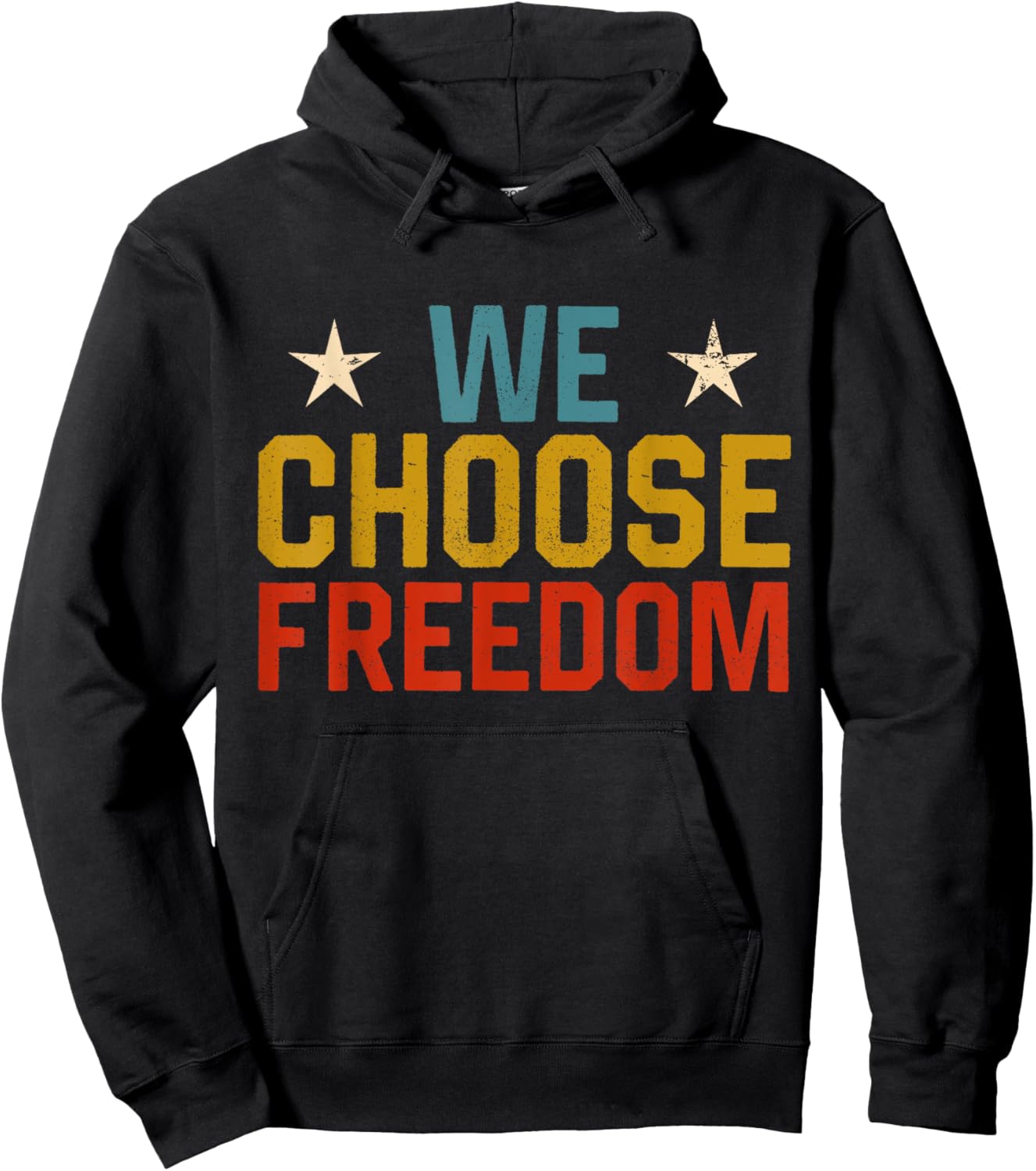 Vintage We Choose Freedom We Choose Kamala-Harris Vote 2024 Hoodie - Hoodie | Black
