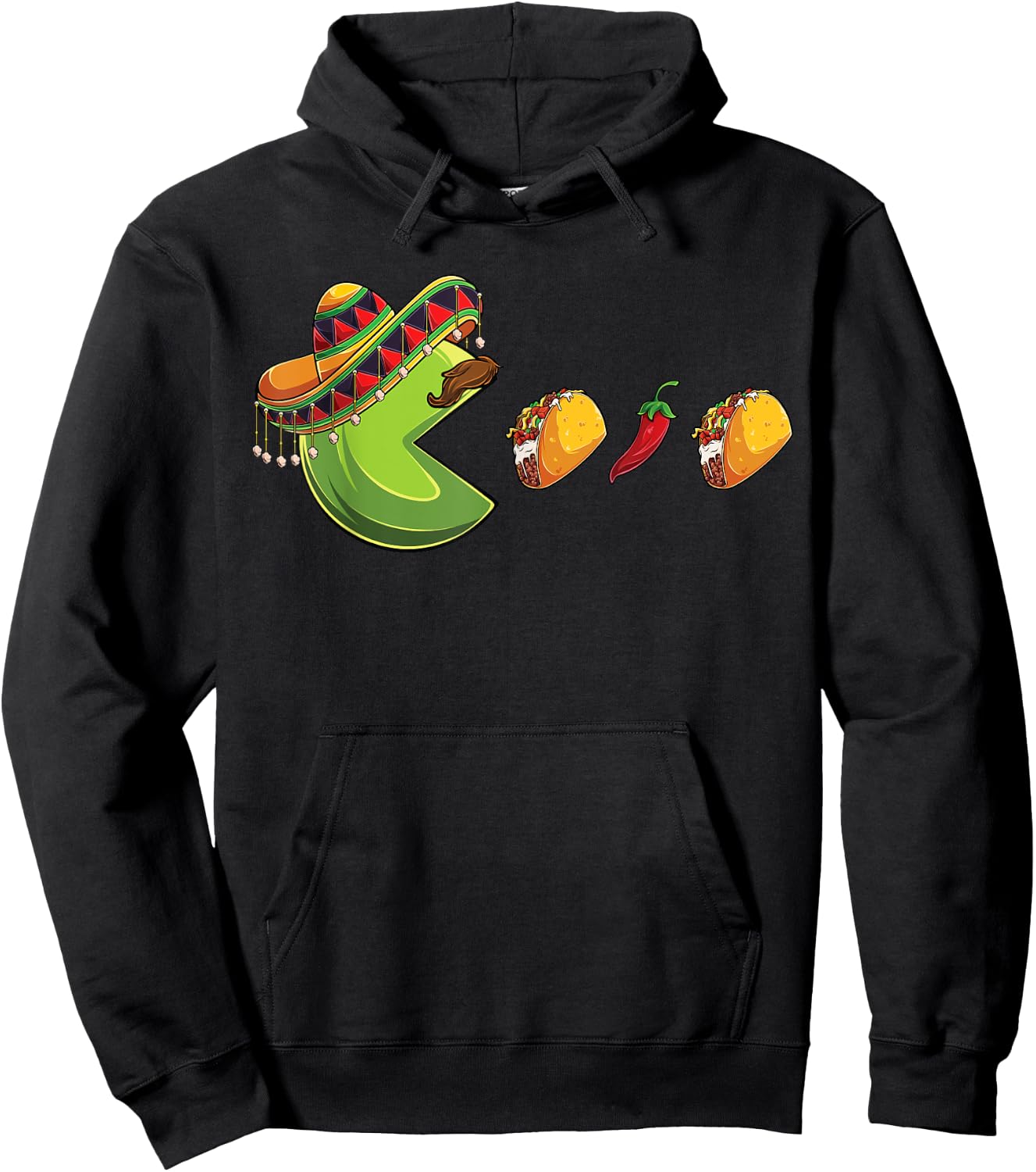 Funny eating Tacos Cinco de Mayo Boys Kids woman Men Mexican Hoodie - Hoodie | Black