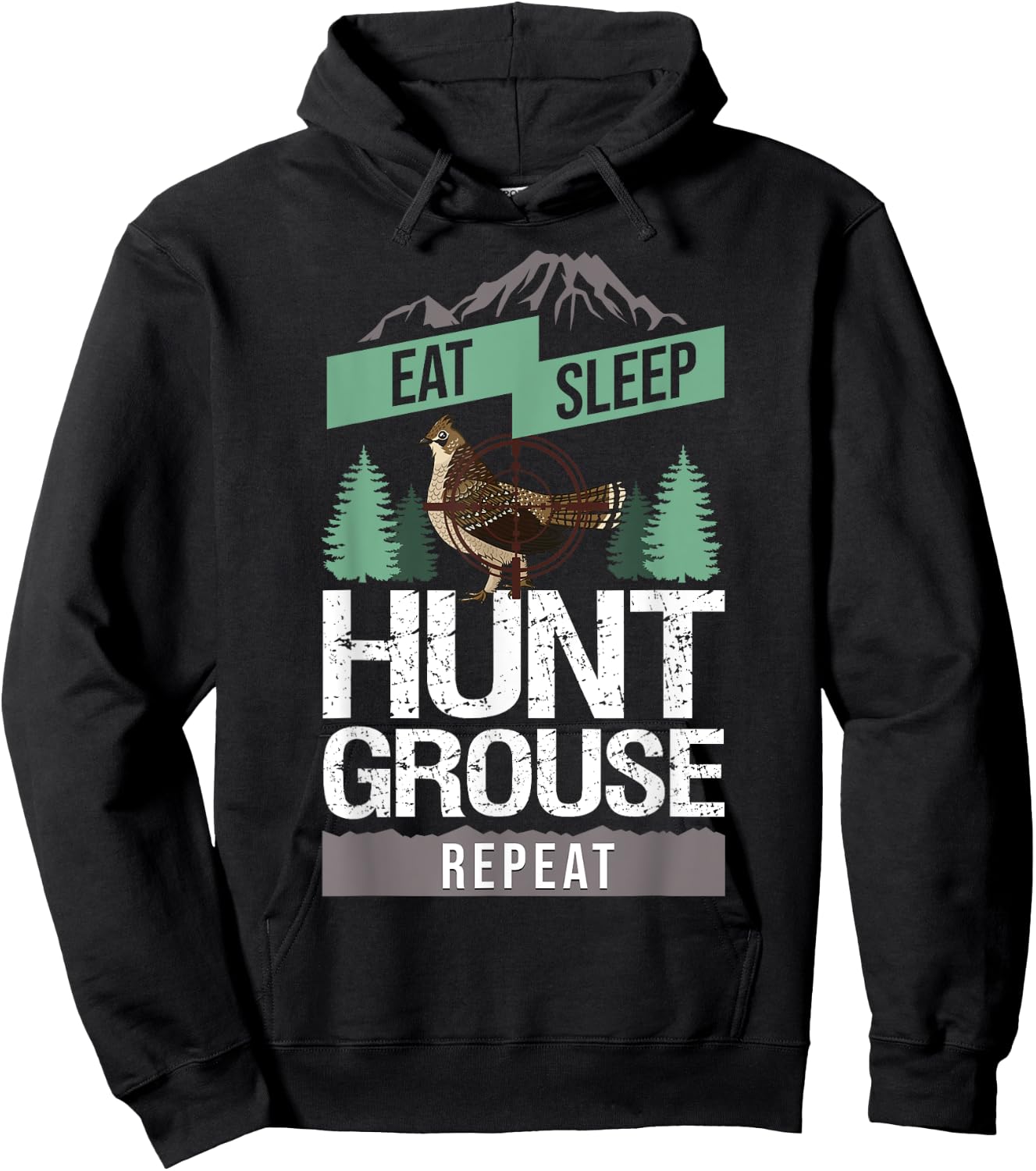 Ruffed Grouse Hunting Bird Spruce Grouse Hoodie - Hoodie | Black